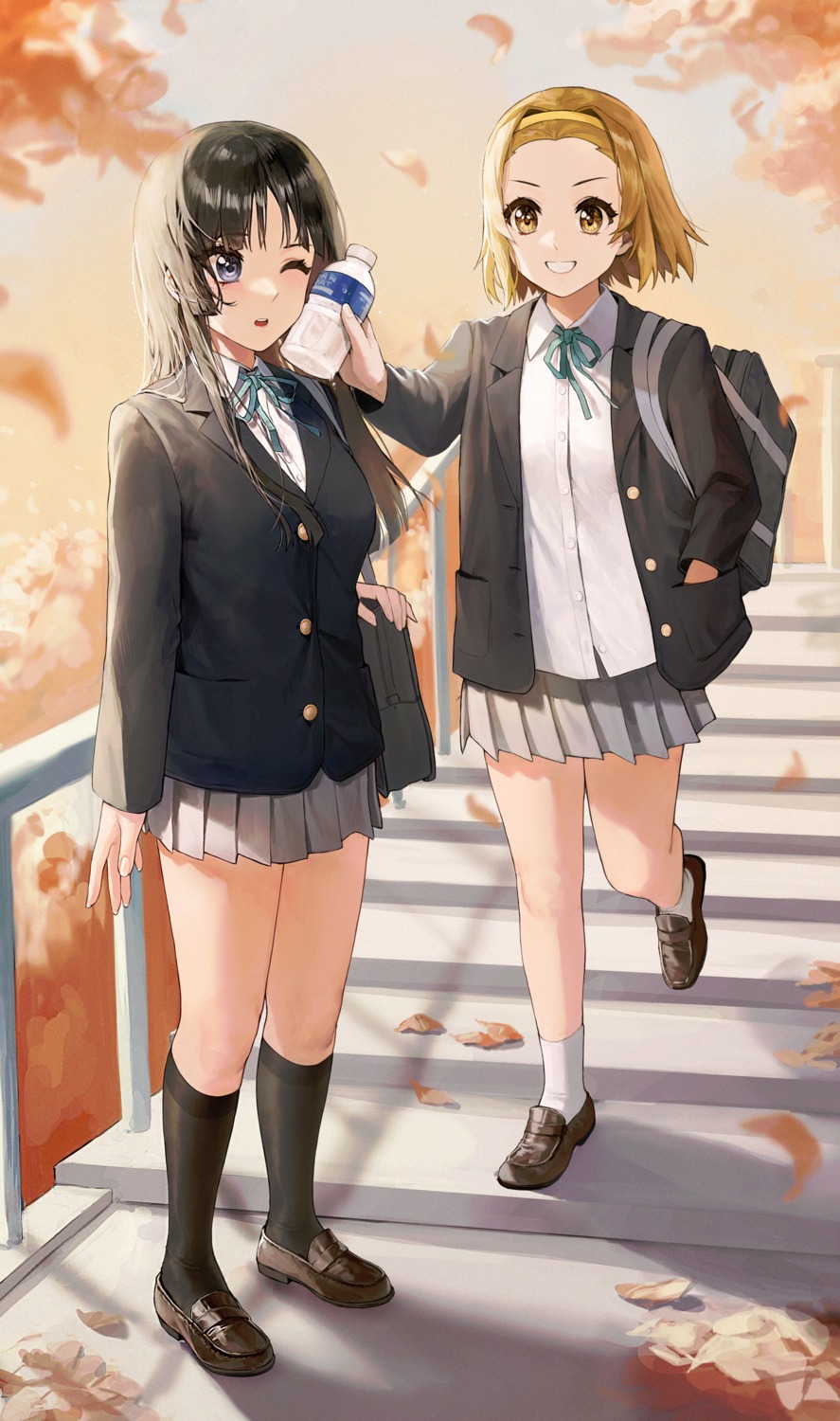 akiyama_mio, k-on!, kir, seifuku, tainaka_ritsu, uncompressed_file