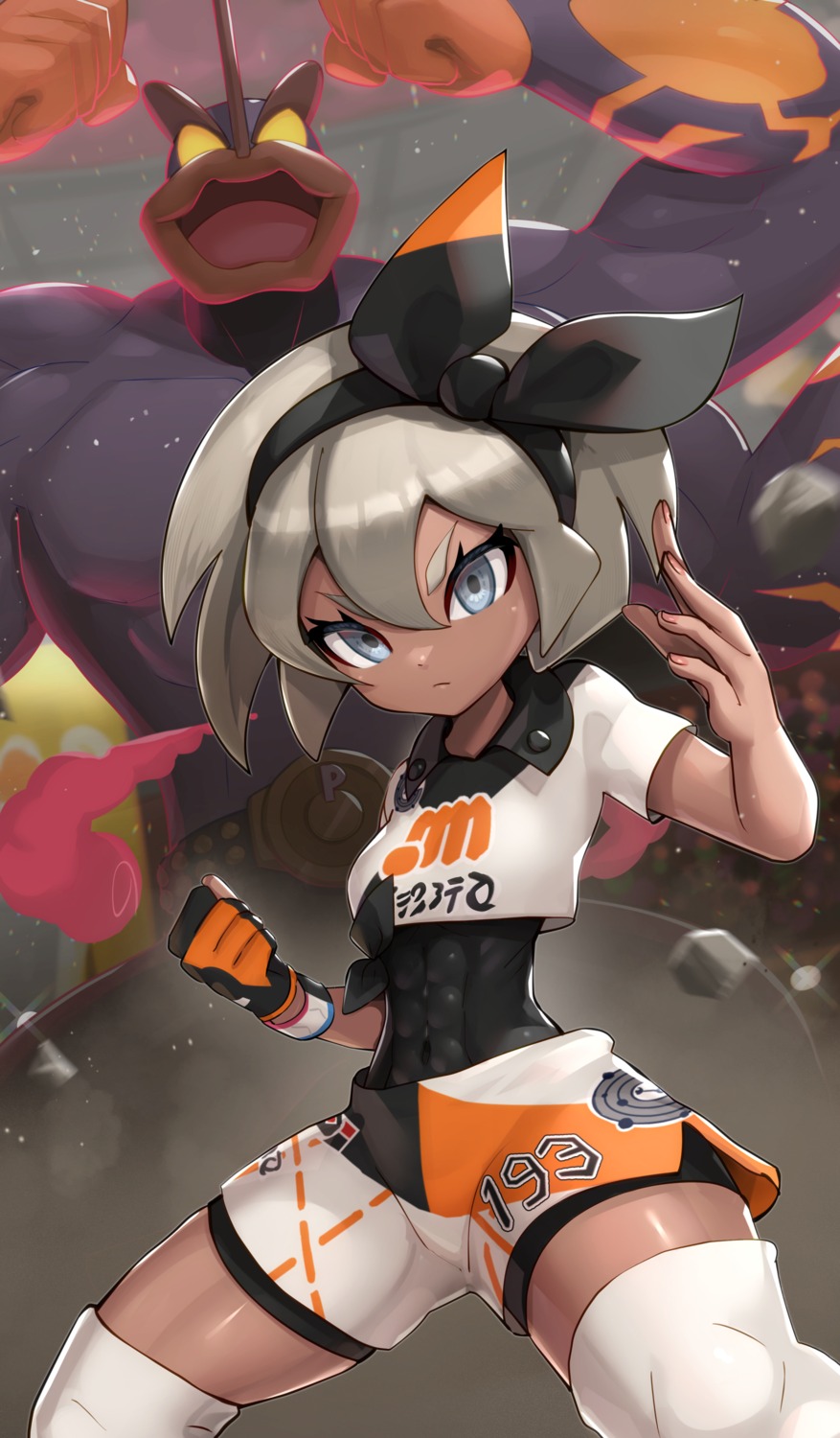 bike_shorts, gonzarez, machamp, pokemon, pokemon_swsh, saitou_(pokemon), thighhighs