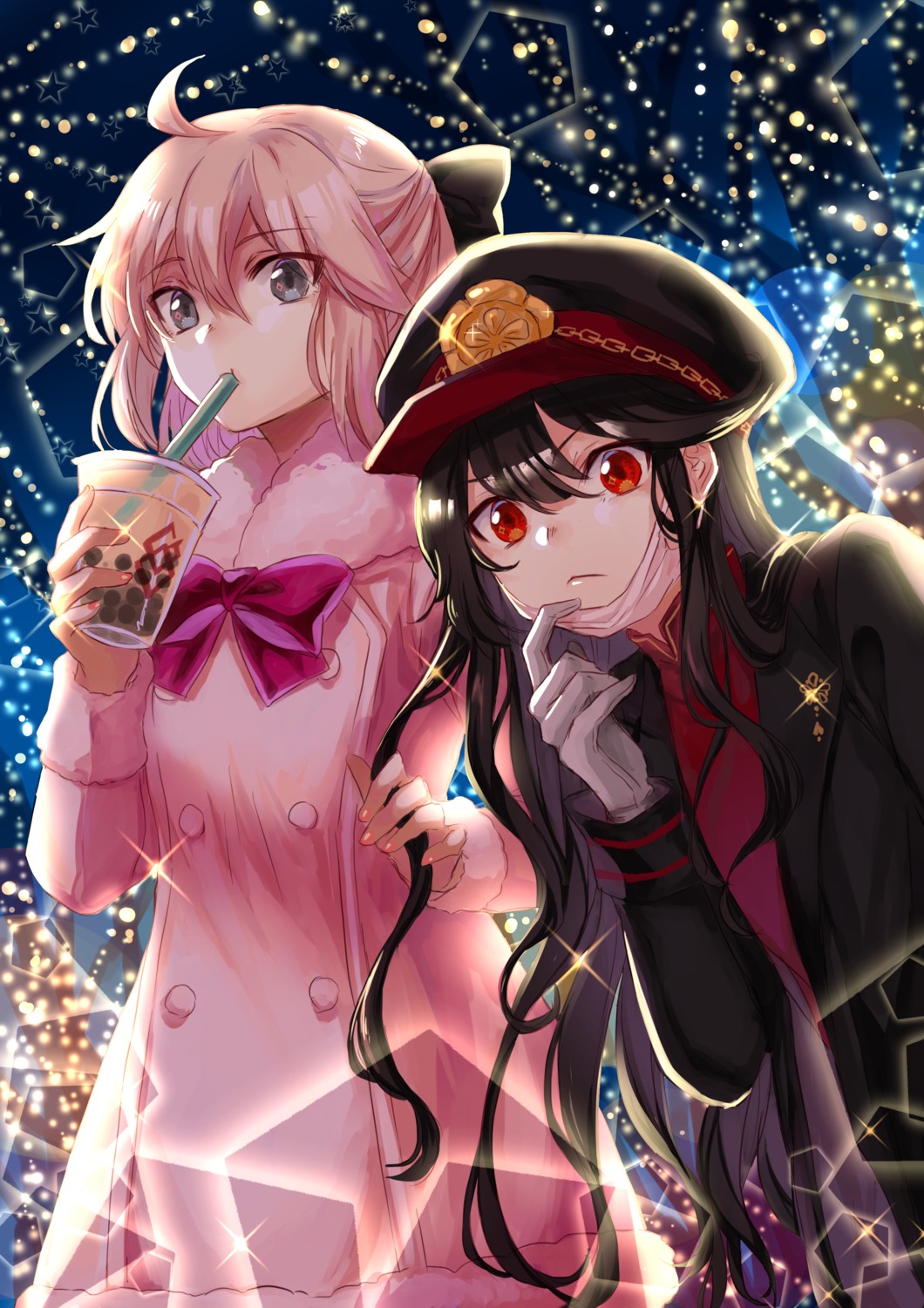 dress, fate/grand_order, oda_nobunaga_(fate), okita_souji_(fate), ten-chan_(eternal_s), uniform
