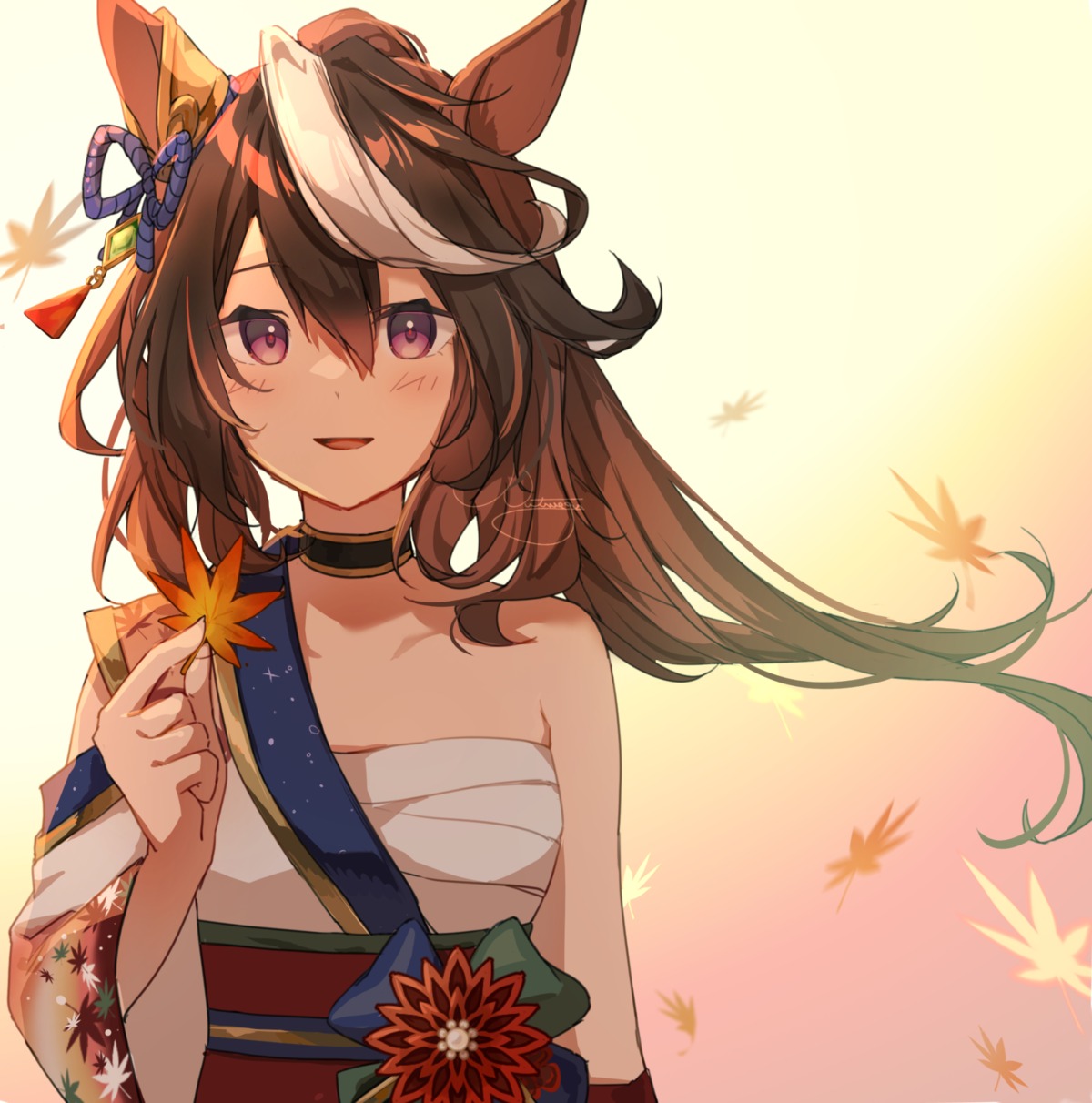 animal_ears, japanese_clothes, sarashi, symboli_rudolf_(umamusume), tagme, uma_musume_pretty_derby