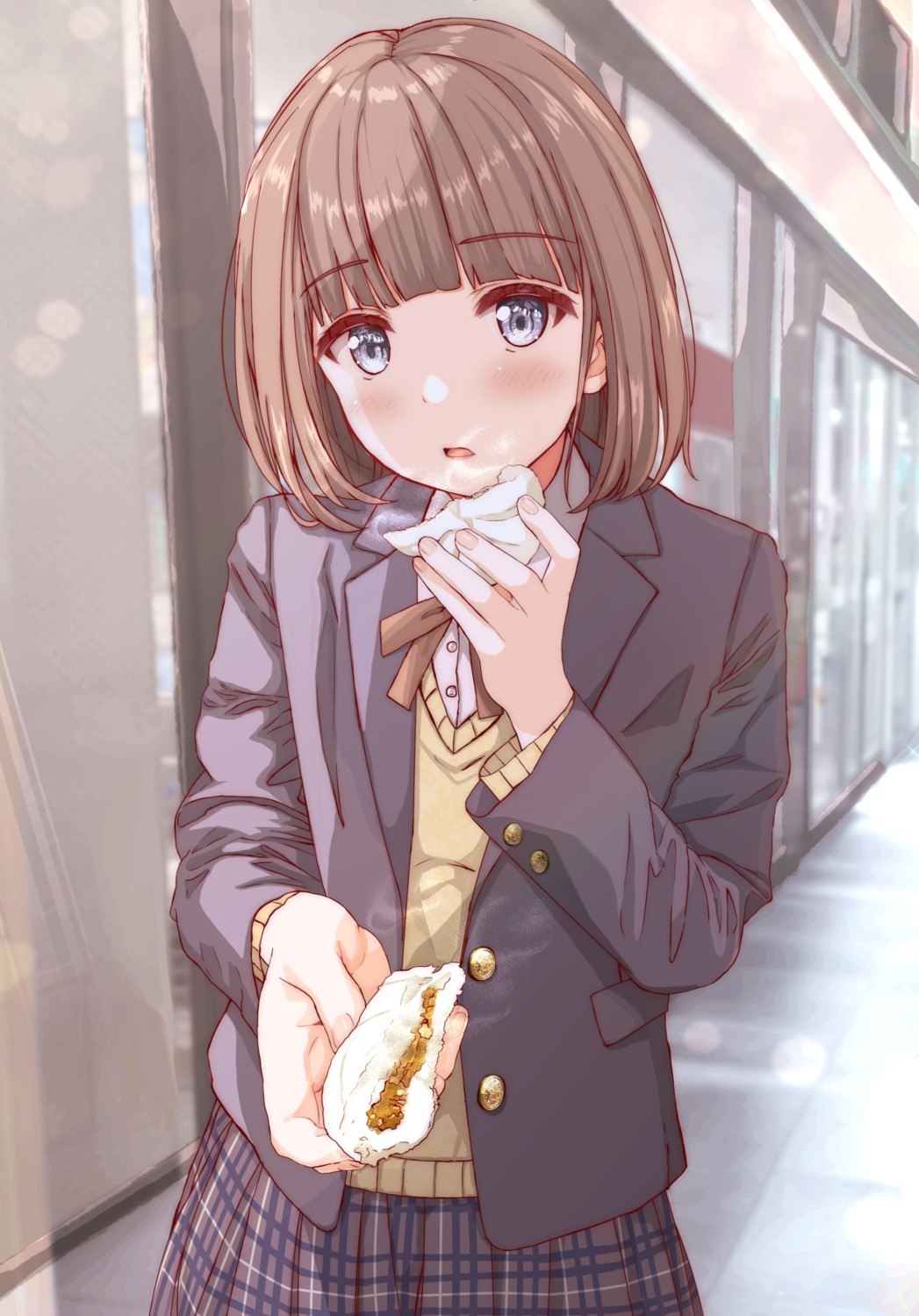 fushimi_asuha, seifuku, sweater