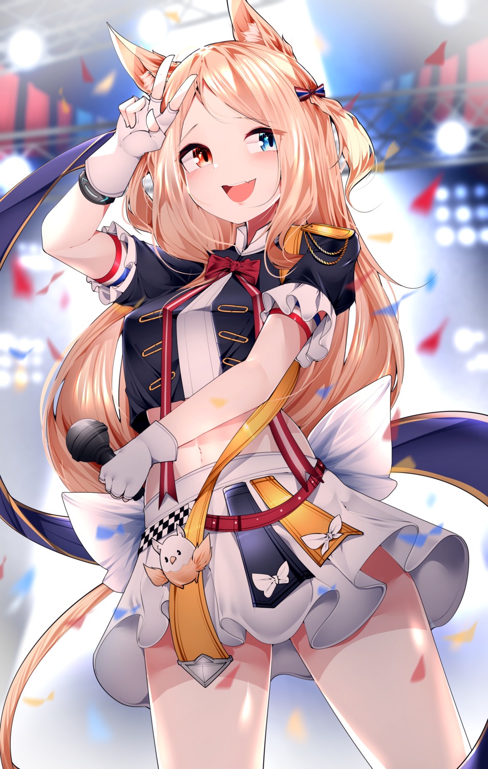 animal_ears, archetto_(arknights), arknights, heterochromia, samip, tail, uniform