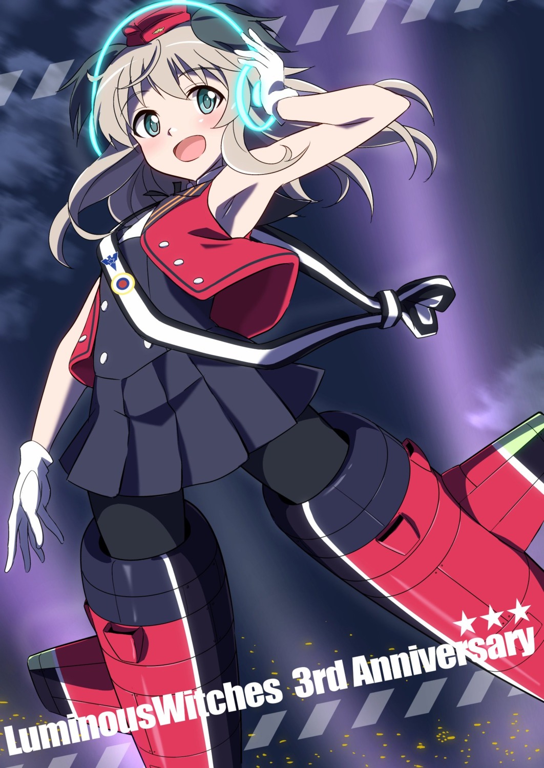 animal_ears, headphones, inumimi, luminous_witches, pantyhose, strike_witches, tail, tricky_46, virginia_robertson