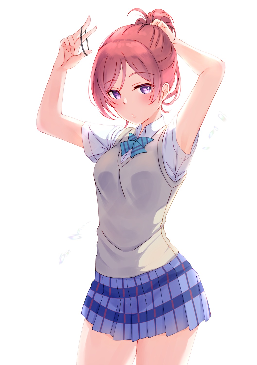 kobayashi_nyoromichi, love_live!, love_live!_(series), nishikino_maki, seifuku, sweater