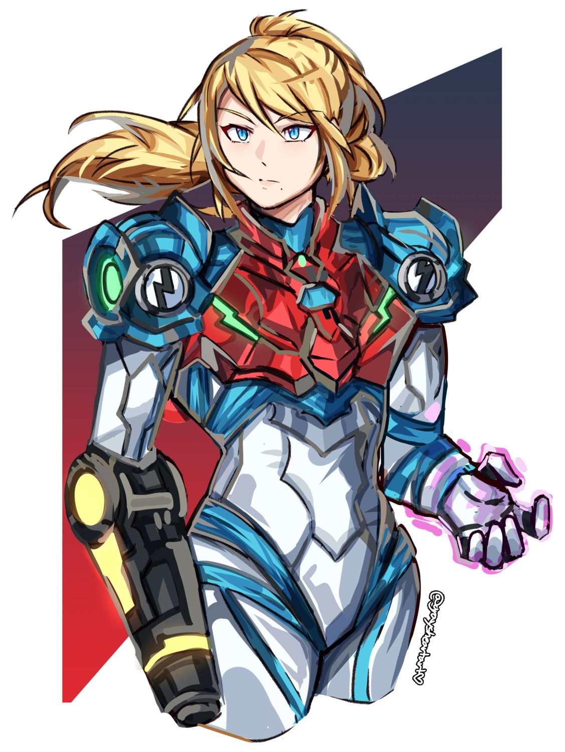 armor, bodysuit, graysheartart, metroid, metroid_dread, samus_aran, weapon