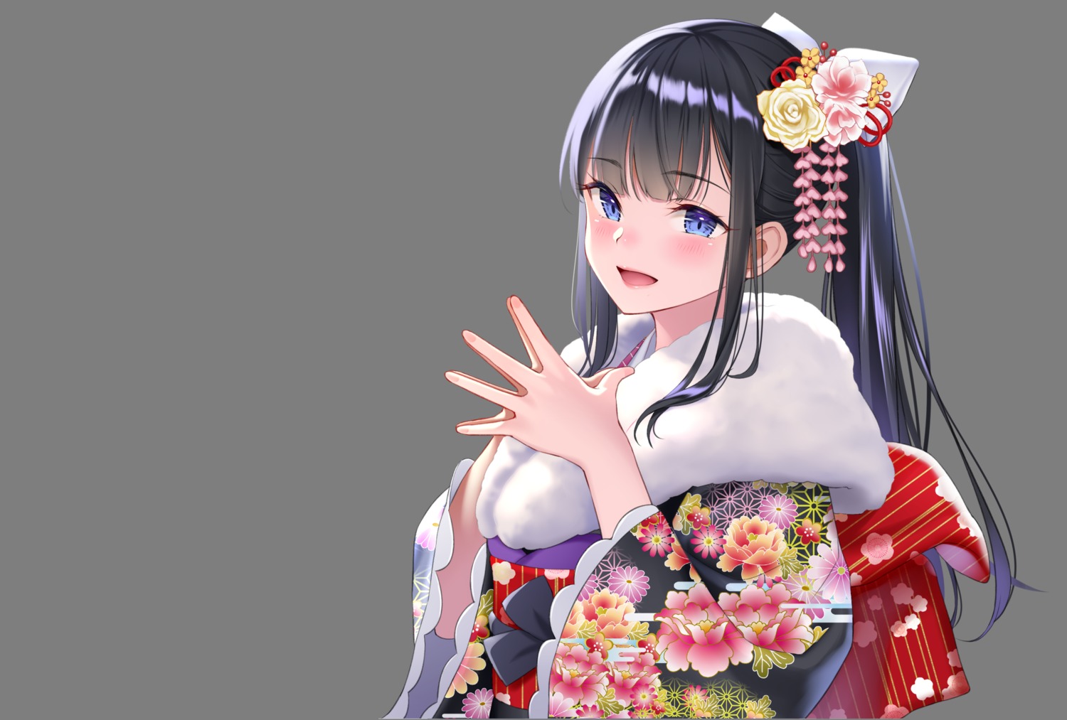 iriam, kimono, nakamine_lily, re:shimashima, transparent_png
