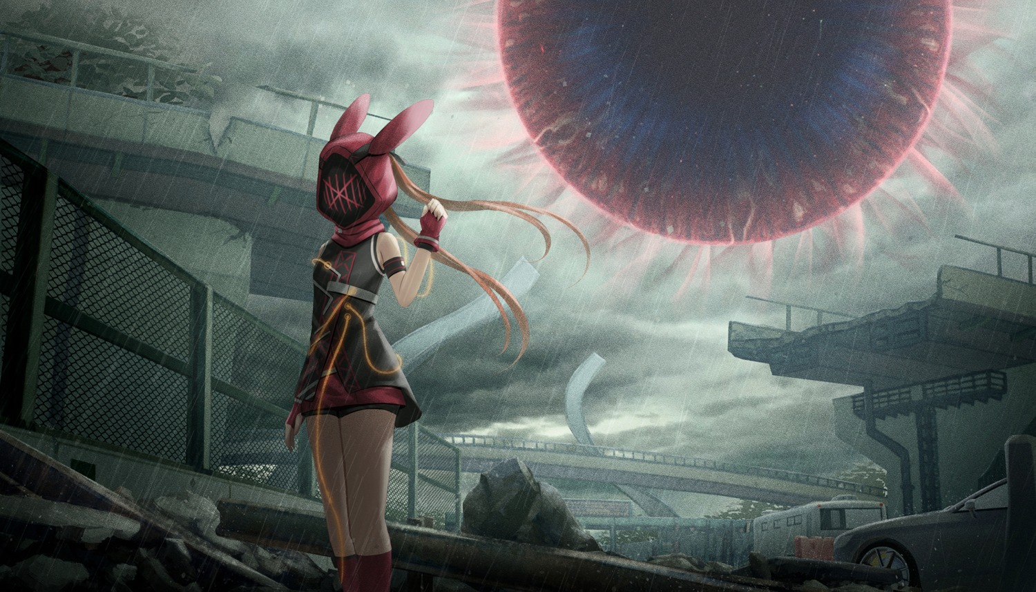 animal_ears, bunny_ears, dress, oridays, scarlet_nexus