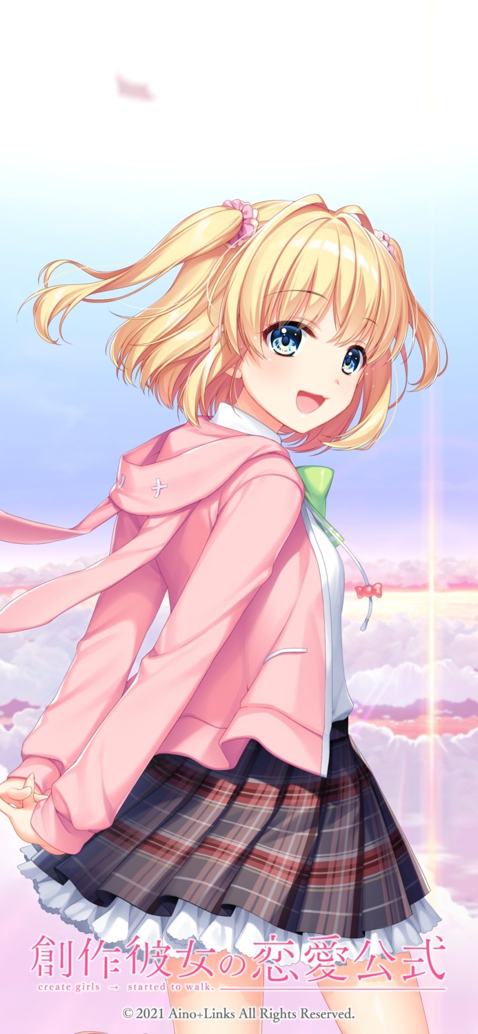 aino+links, alpha, nagima_yumemi, seifuku, skirt_lift, sousaku_kanojo_no_renai_koushiki