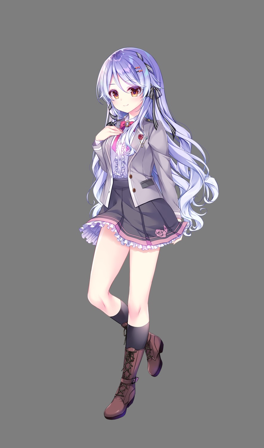 ensemble_(company), hoshi_no_otome_to_rikka_no_shimai, seifuku, skirt_lift, tagme, transparent_png, yamabuki_alice