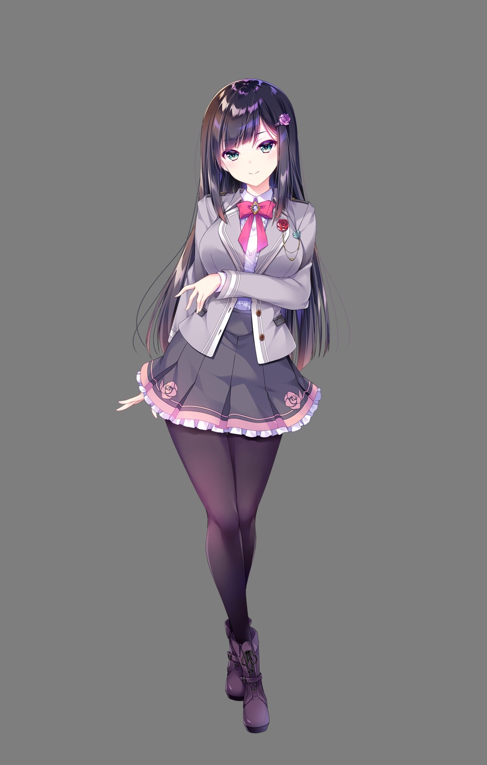 ensemble_(company), hoshi_no_otome_to_rikka_no_shimai, kokonoe_sumire, pantyhose, seifuku, tagme, transparent_png