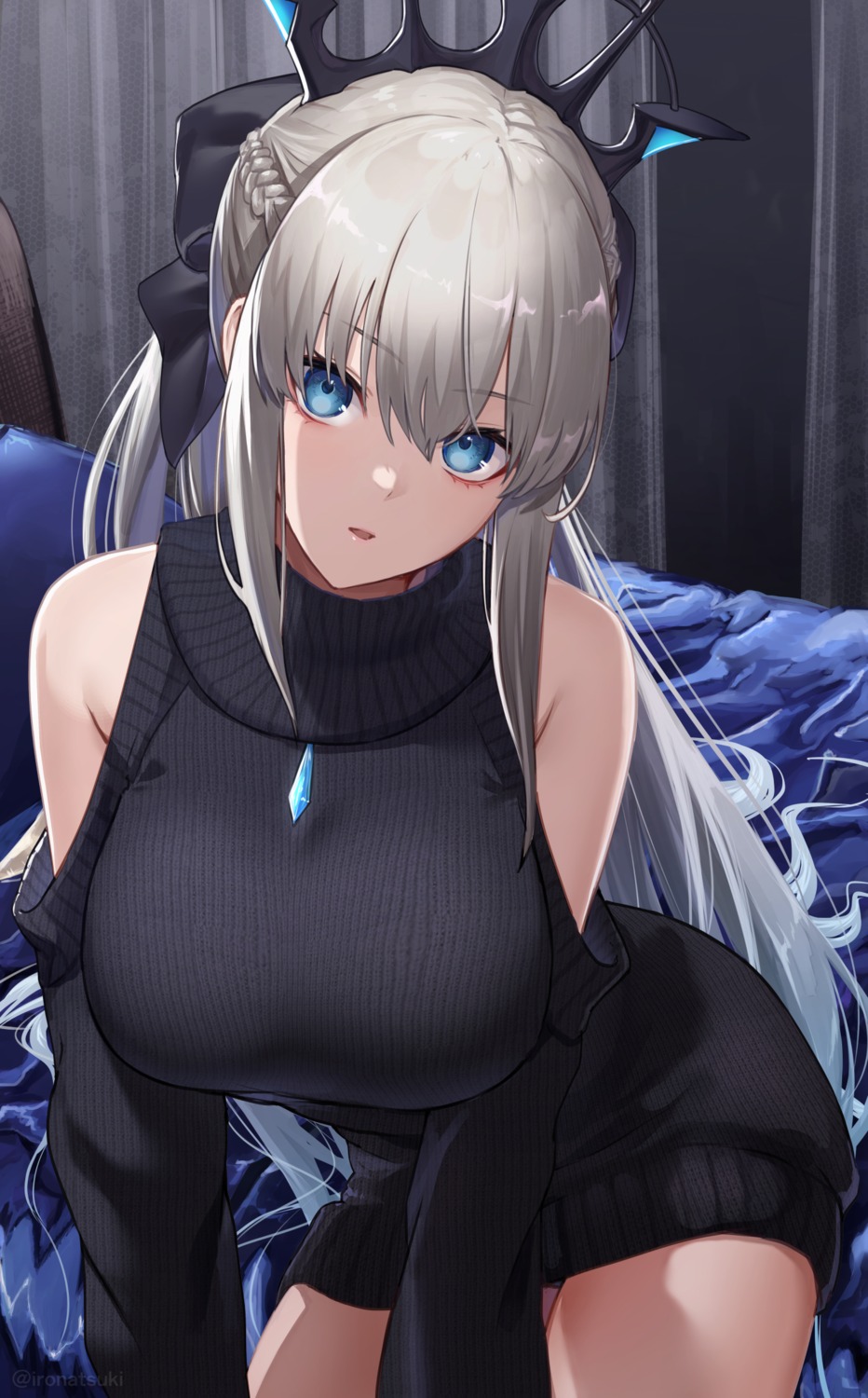 dress, fate/grand_order, ironatsuki, morgan_le_fay_(fate), sweater