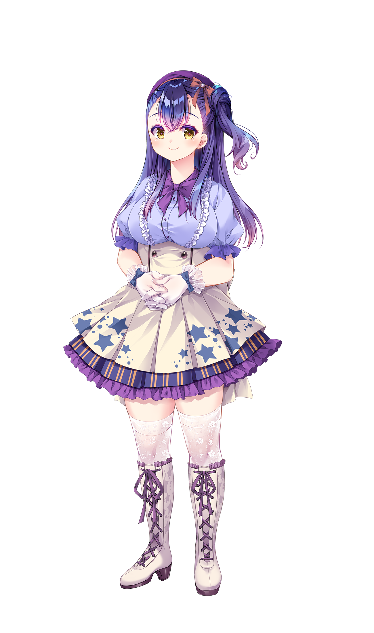 ensemble_(company), heels, hoshi_no_otome_to_rikka_no_shimai, nemunoki_nemu, tagme, thighhighs, transparent_png, uniform