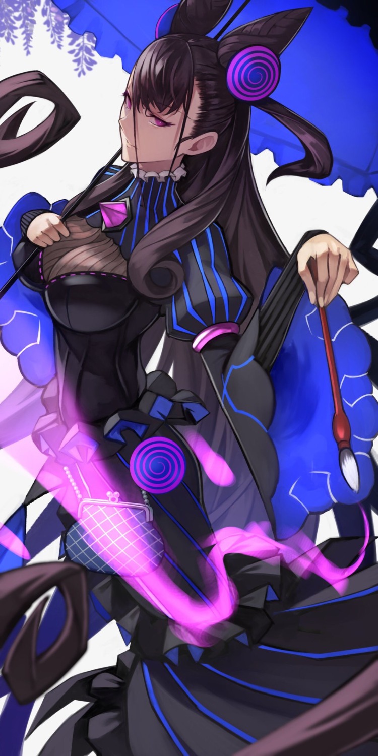dress, fate/grand_order, murasaki_shikibu_(fate), umbrella, yoshio_(55level)
