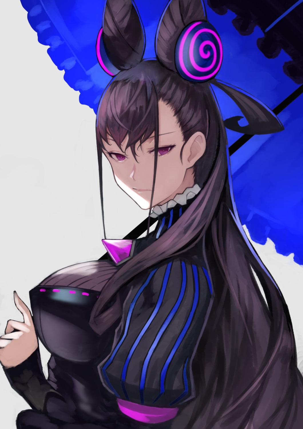 fate/grand_order, murasaki_shikibu_(fate), umbrella, yoshio_(55level)