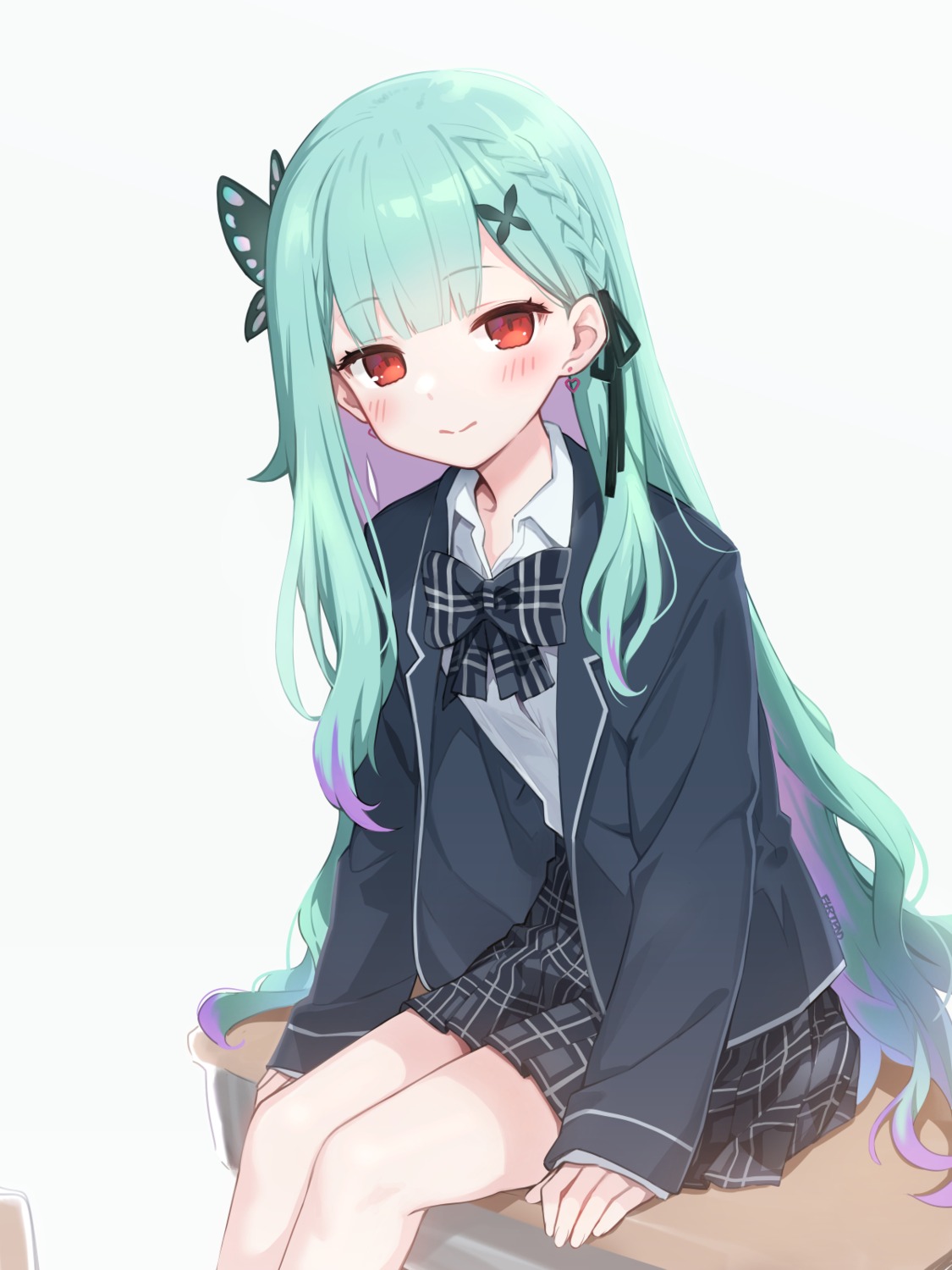fpanda, hololive, seifuku, uruha_rushia