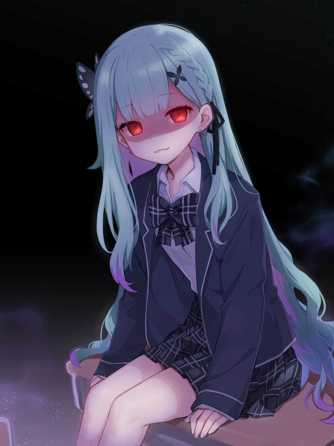 fpanda, hololive, seifuku, uruha_rushia