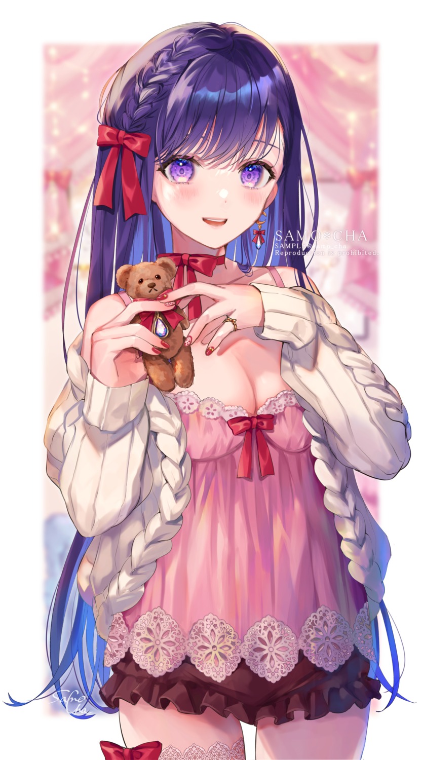 garter, samo_cha, sweater
