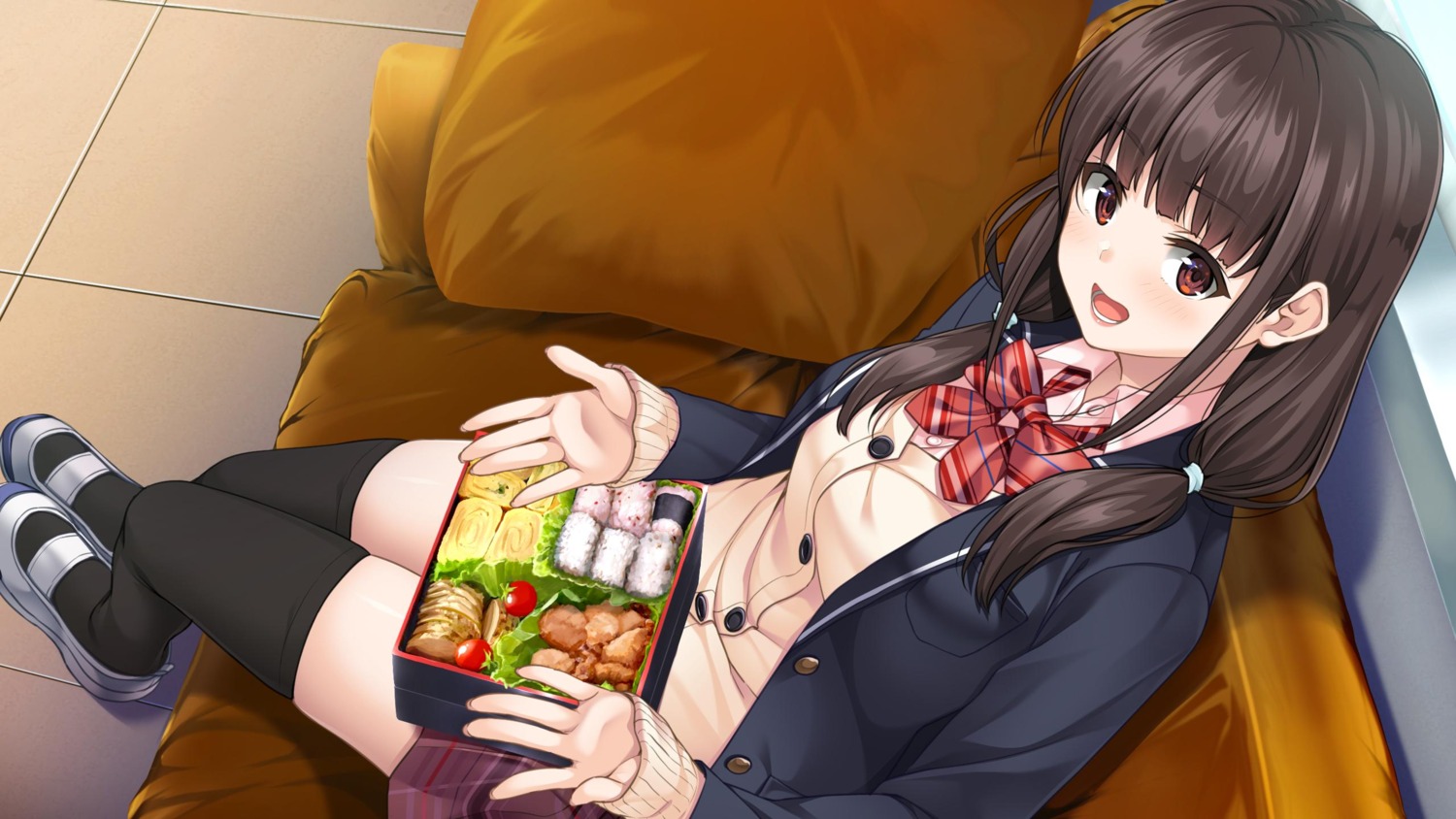 amari_mito, fuyu_kiss, game_cg, giga, seifuku, sweater, thighhighs, unasaka