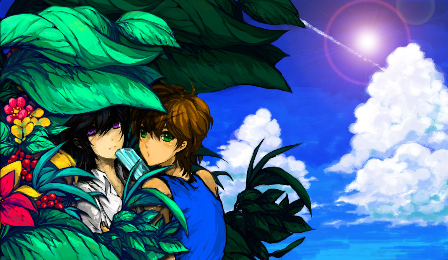 code_geass, kururugi_suzaku, lelouch_lamperouge, machi_(artist), male