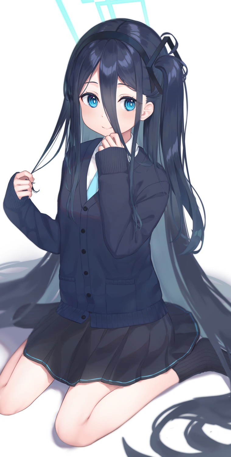 blue_archive, halo, seifuku, sweater, takechii, tendou_aris