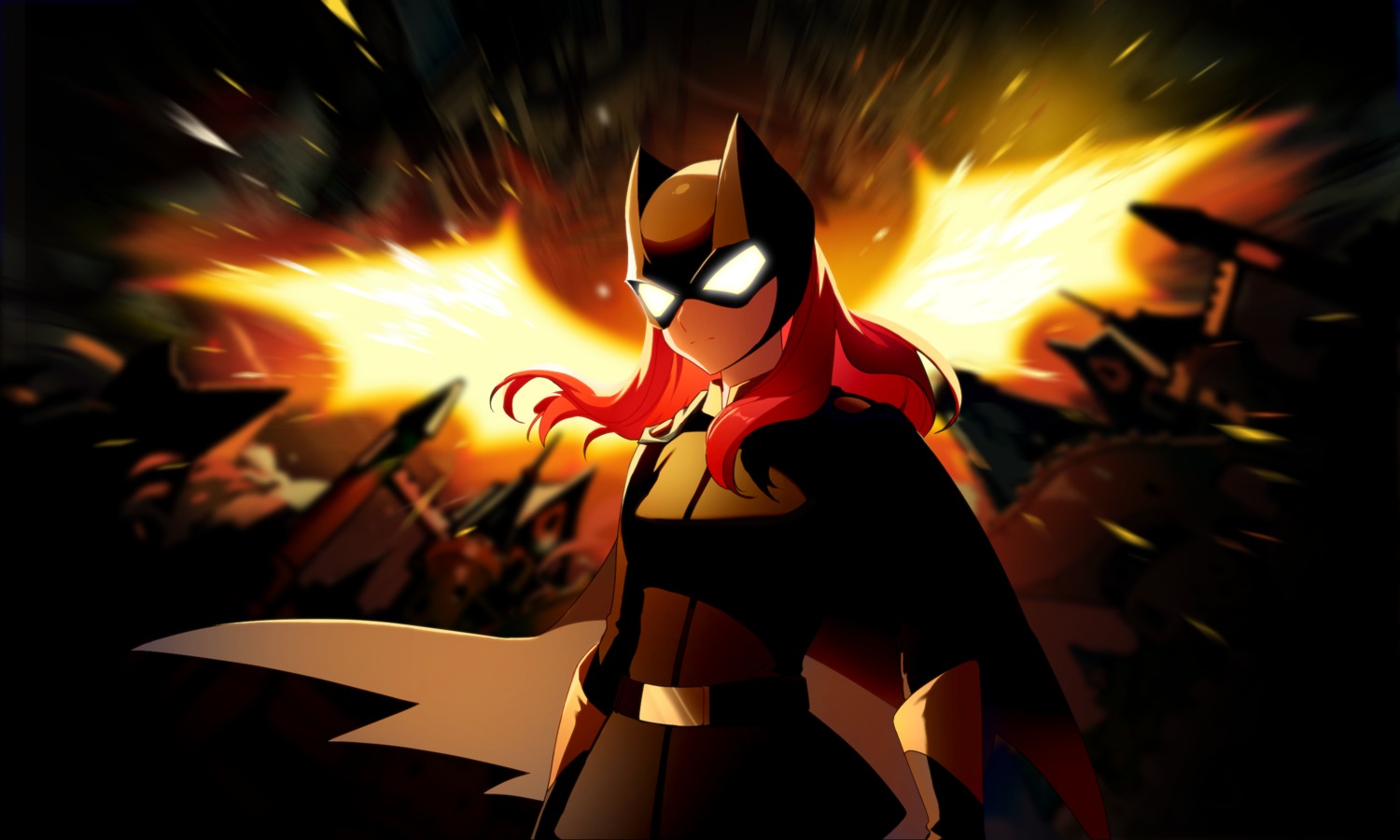 batgirl, batman, dc_comics, dress, guardian_tales, parody, tagme