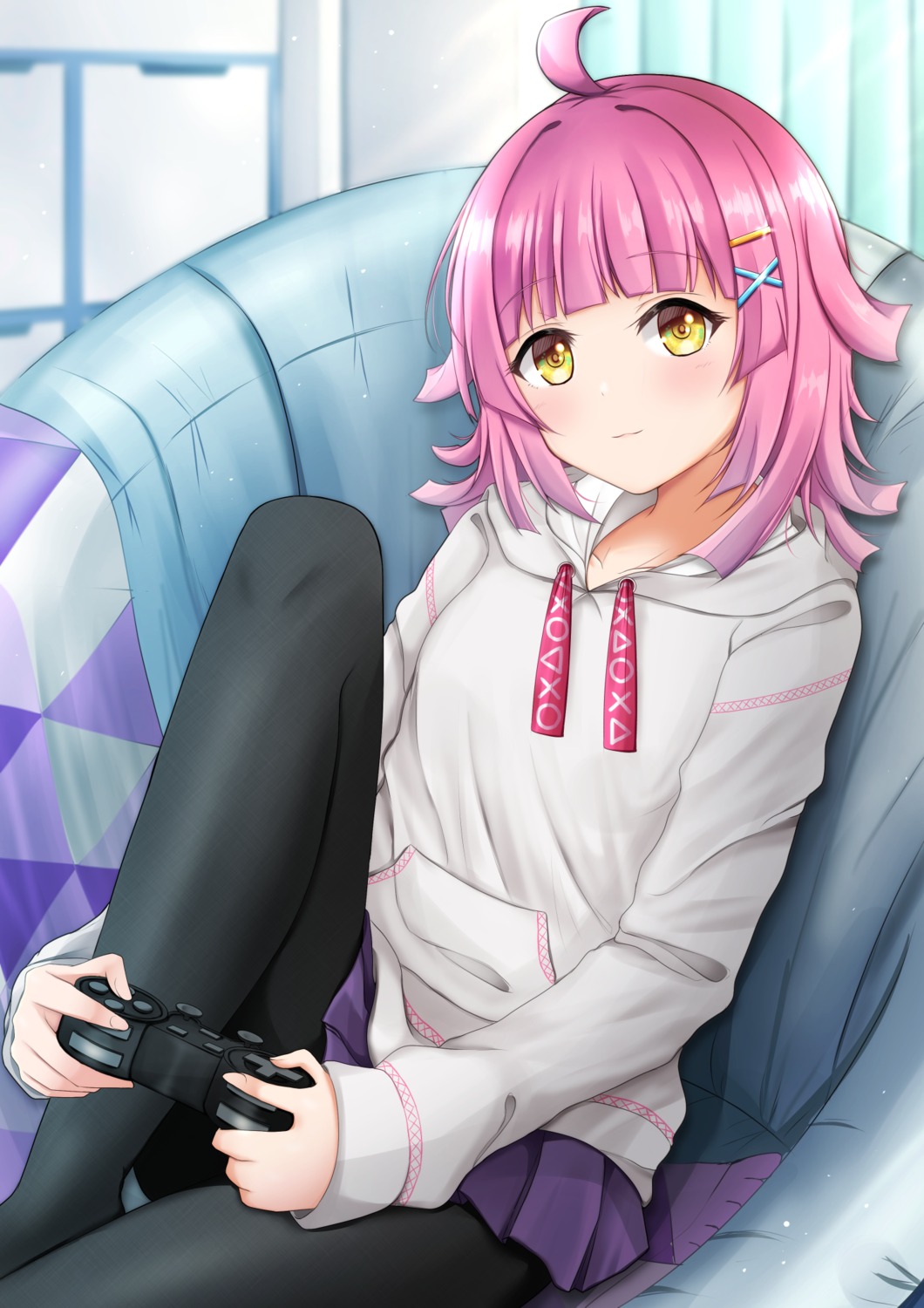 kamesys, love_live!_(series), love_live!_nijigasaki_gakuen_school_idol_doukoukai, pantyhose, skirt_lift, tennouji_rina