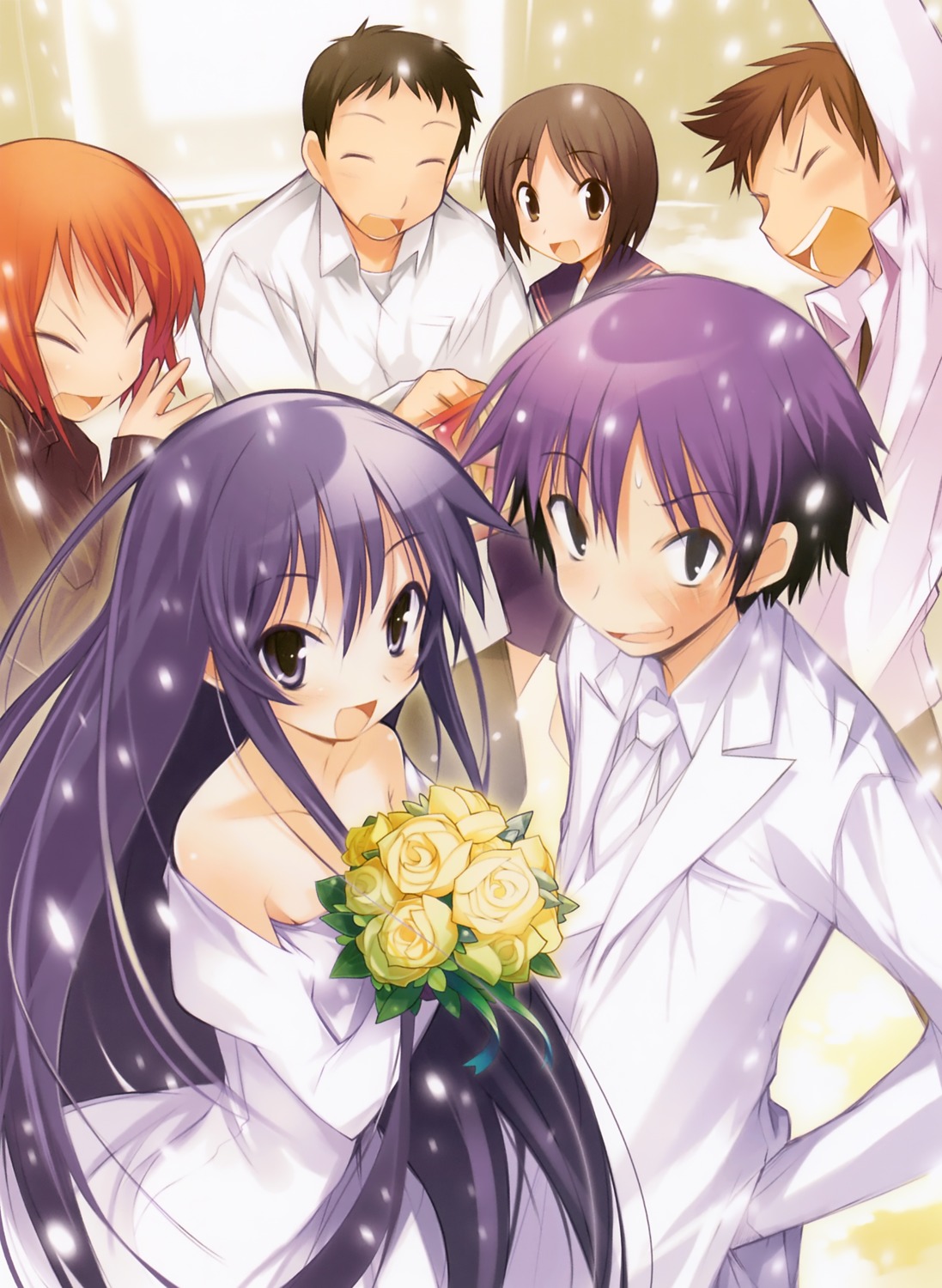 akiba_rika, dress, ezaki_yuuichi, hanbun_no_tsuki_ga_noboru_sora, wedding_dress, yamamoto_keiji