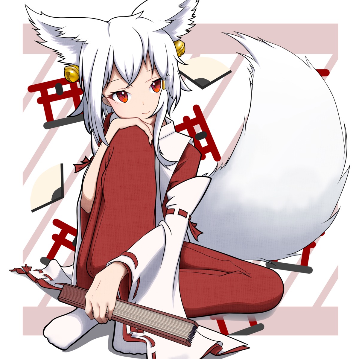 animal_ears, coreytaiyo, kitsune, miko, tail