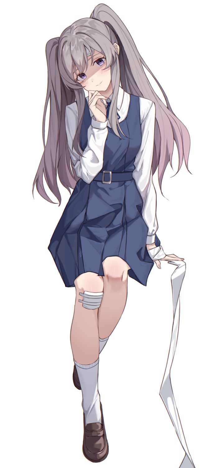 bandaid, seifuku, tamago_(eva1314056), the_idolm@ster, the_idolm@ster_shiny_colors, yandere, yuukoku_kiriko