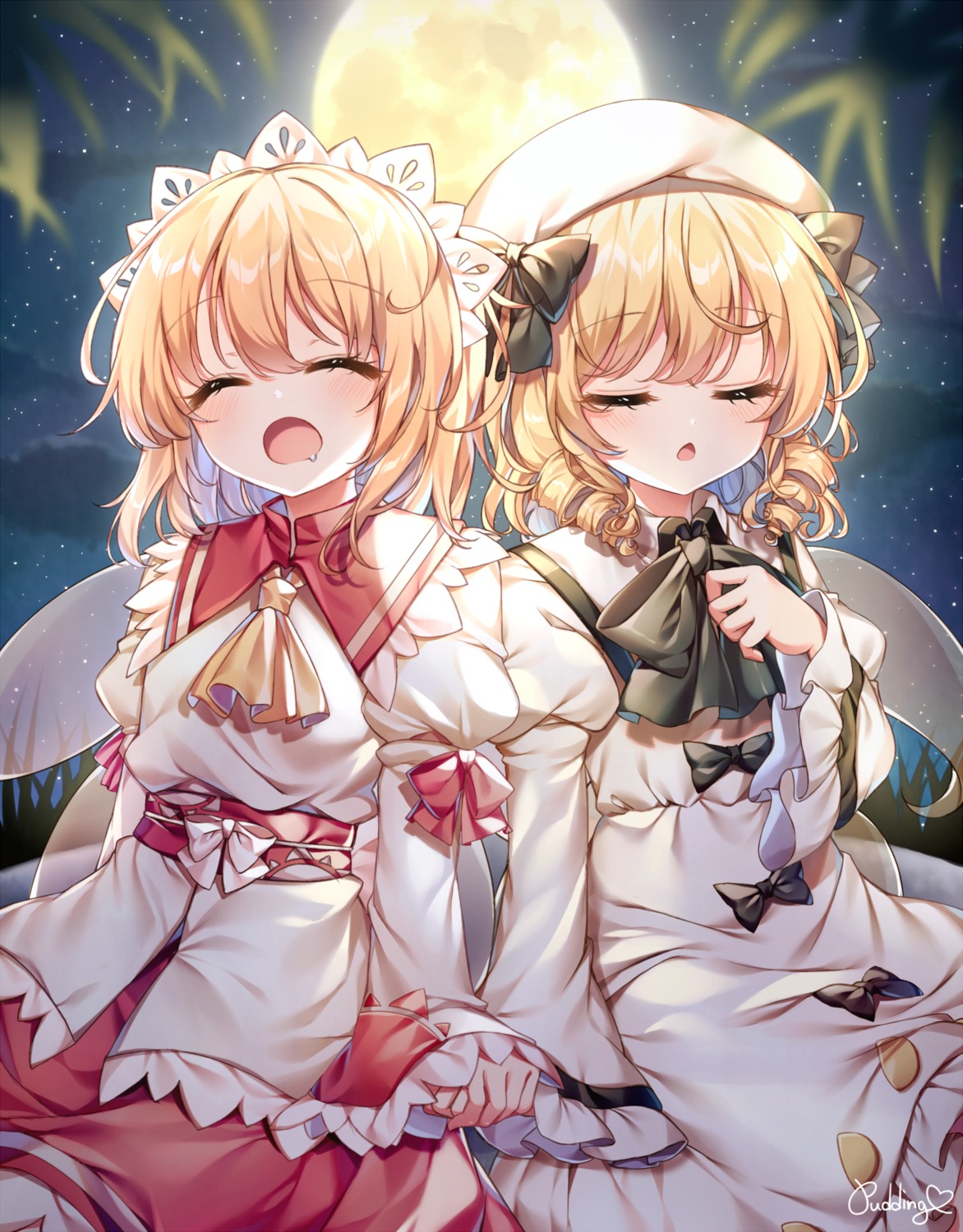 dress, luna_child, pudding_(skymint_028), sunny_milk, touhou, wings