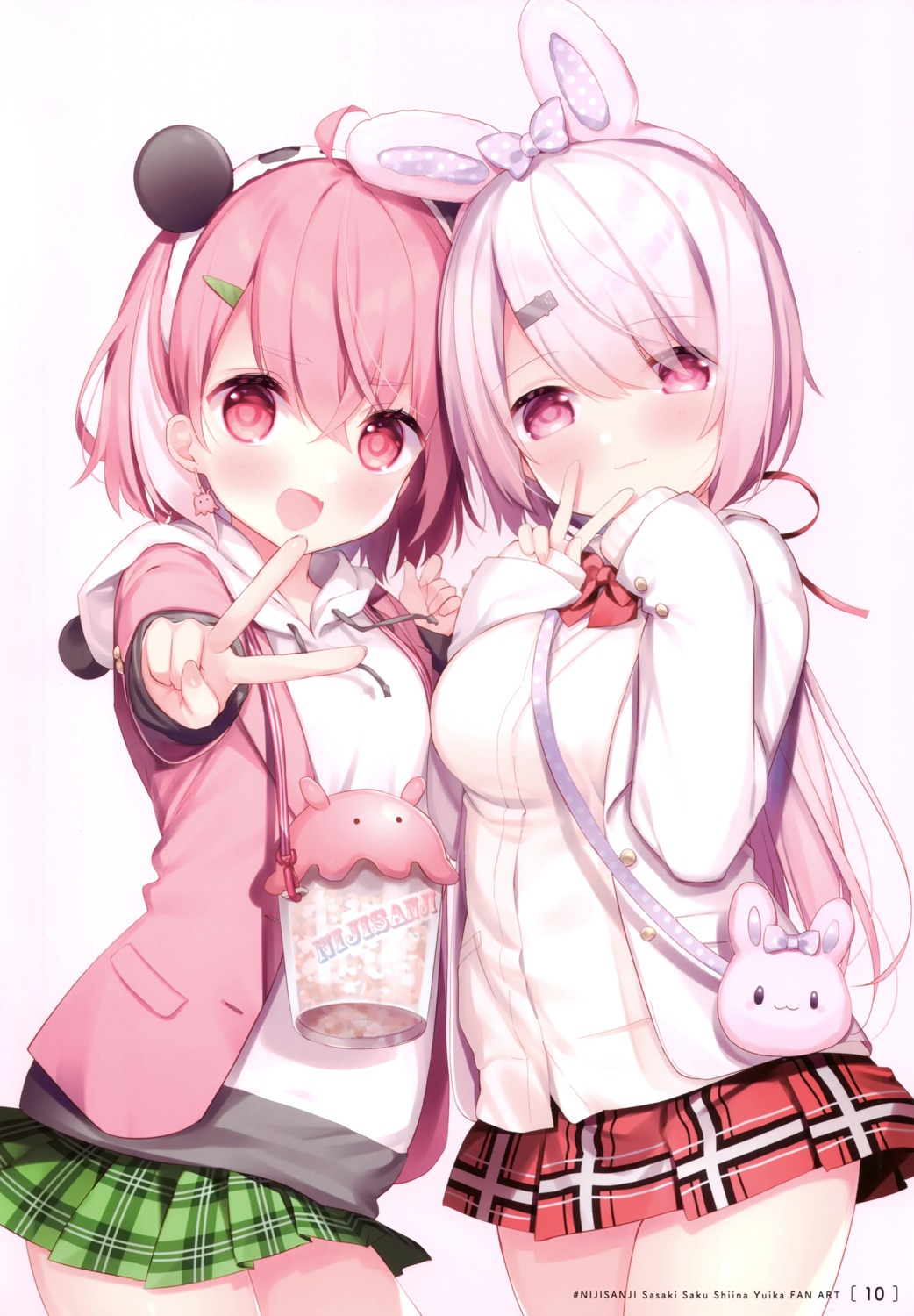 animal_ears, bunny_ears, hisagi_(puchimaple), nijisanji, nijisanji_gamers, puchimaple, sasaki_saku, seifuku