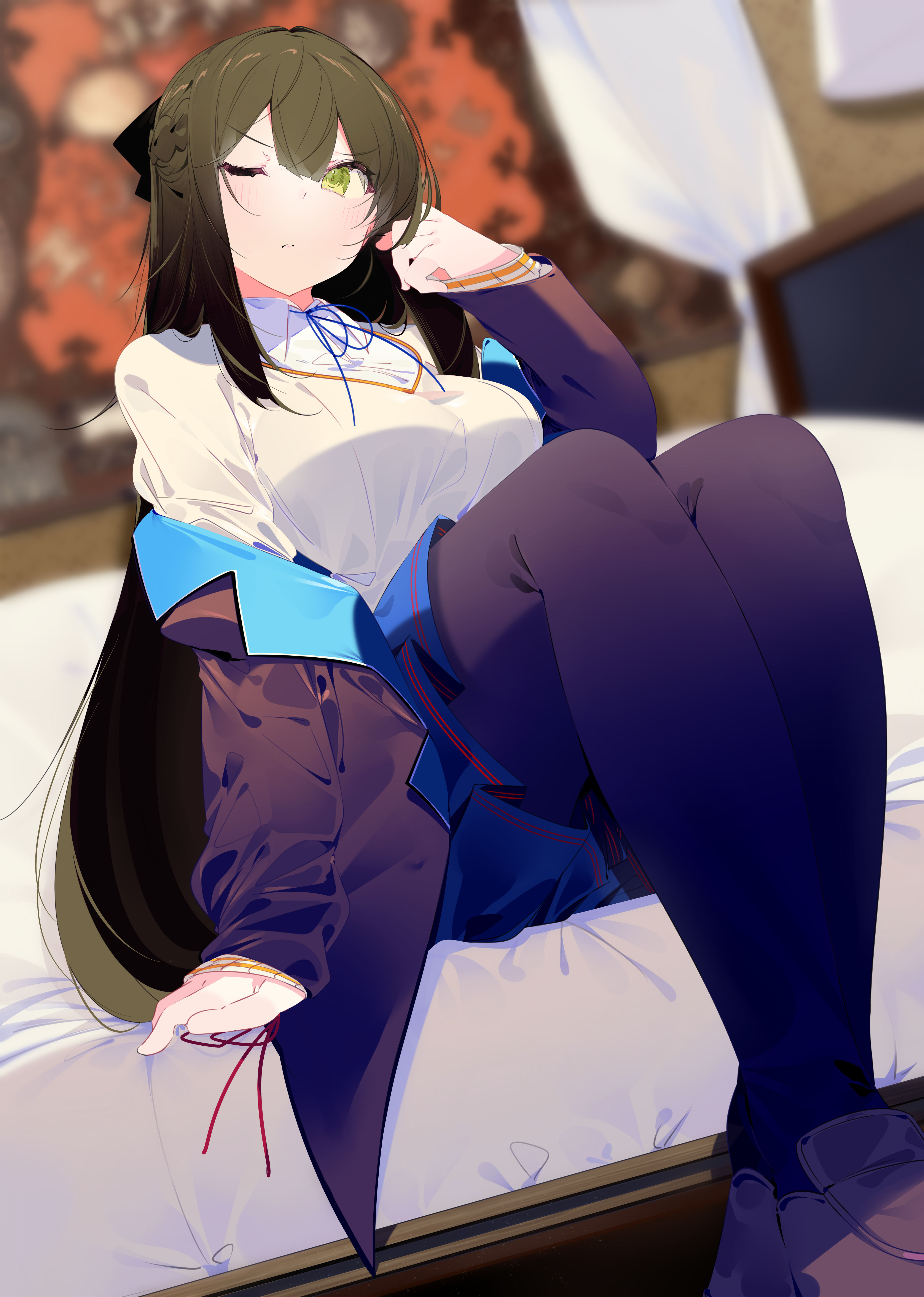 benio_(dontsugel), pantyhose, seifuku, sweater