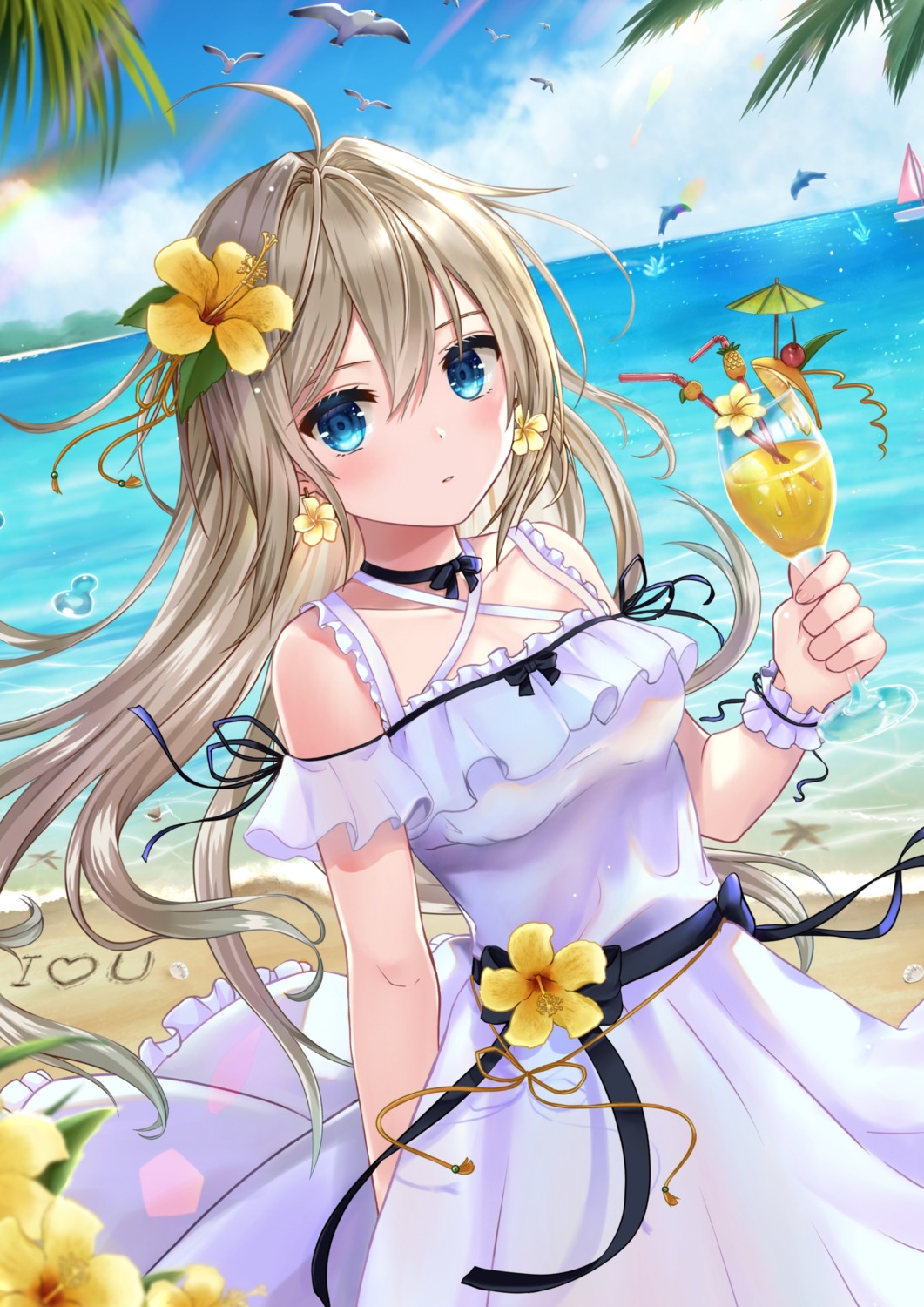 aoe_ui, dress, mishiro_rei, see_through, summer_dress