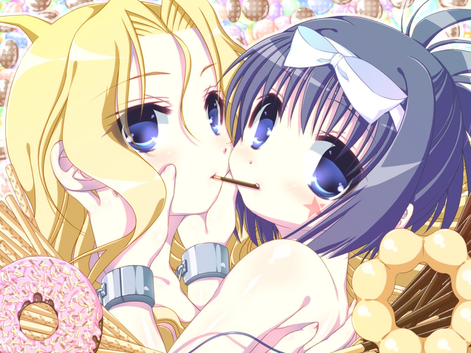 kunihiro_hajime, ryuumonbuchi_touka, saki, tamakura_kaho, wallpaper, yuri