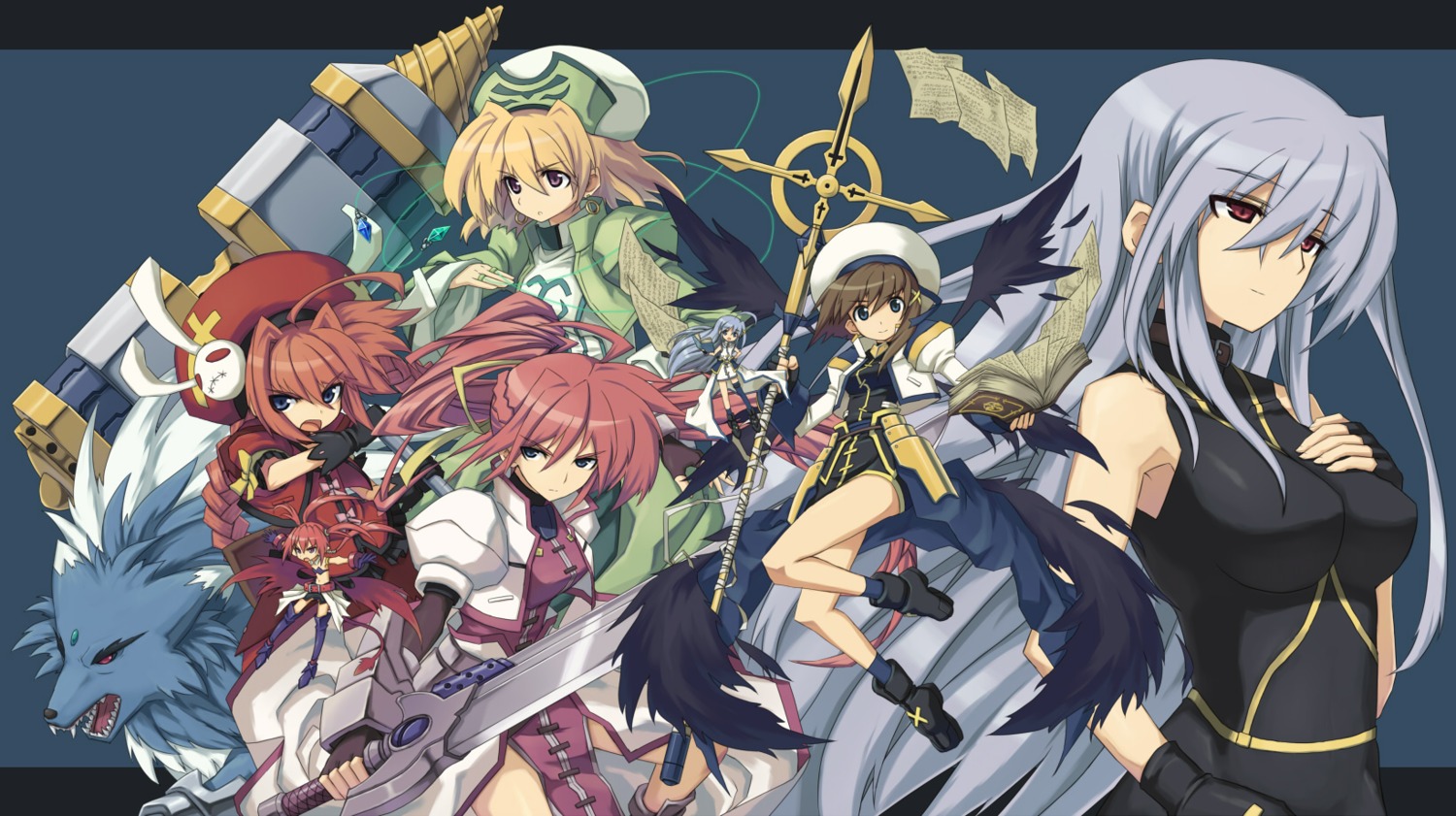 agito, bikini_top, devil, dress, mahou_shoujo_lyrical_nanoha, mahou_shoujo_lyrical_nanoha_a's, mahou_shoujo_lyrical_nanoha_strikers, pera, reinforce, reinforce_zwei, shamal, signum, swimsuits, sword, tail, thighhighs, vita, wings, yagami_hayate, zafira