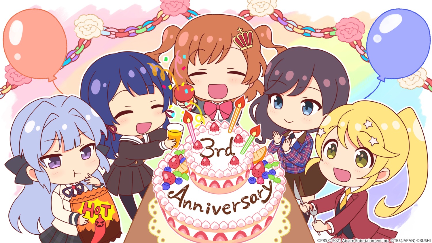 aijou_karen, chibi, ootsuki_aruru, pantyhose, seifuku, shoujo_kageki_revue_starlight, shoujo_kageki_revue_starlight_-re_live-, tomoe_tamao