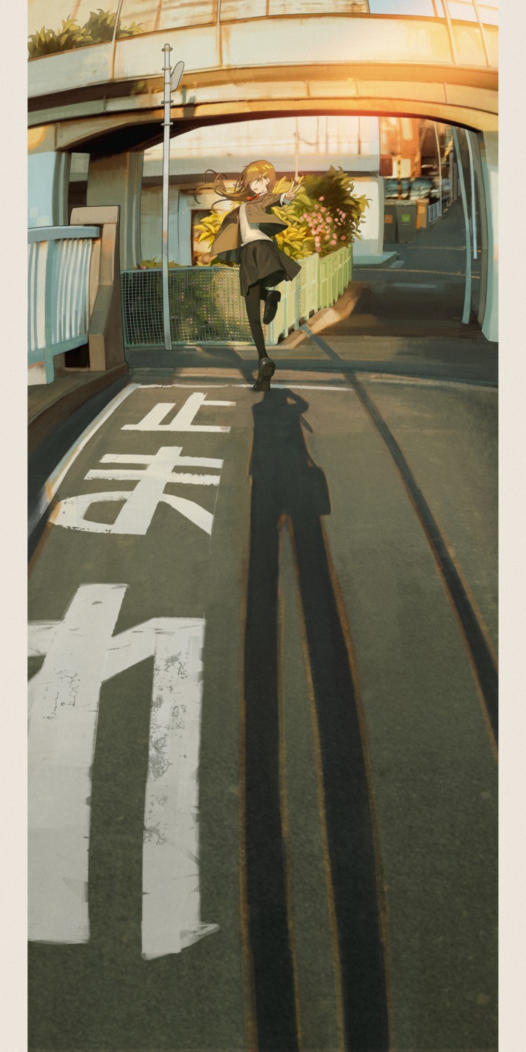 eggplus, landscape, seifuku, skirt_lift