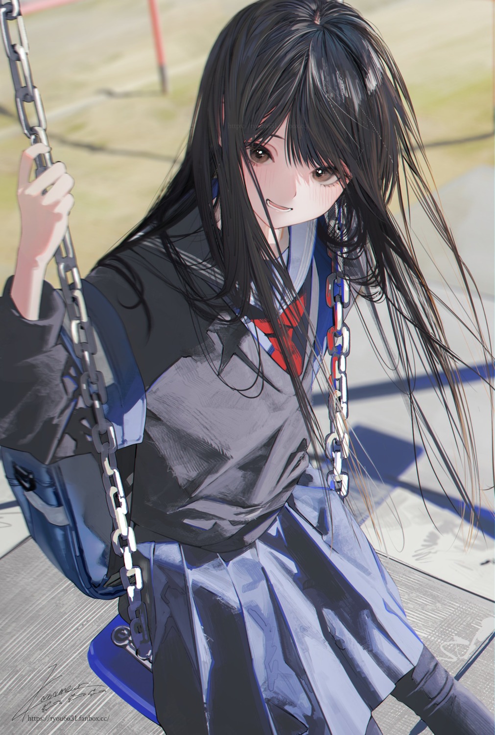honnryou_hanaru, pantyhose, seifuku, sweater