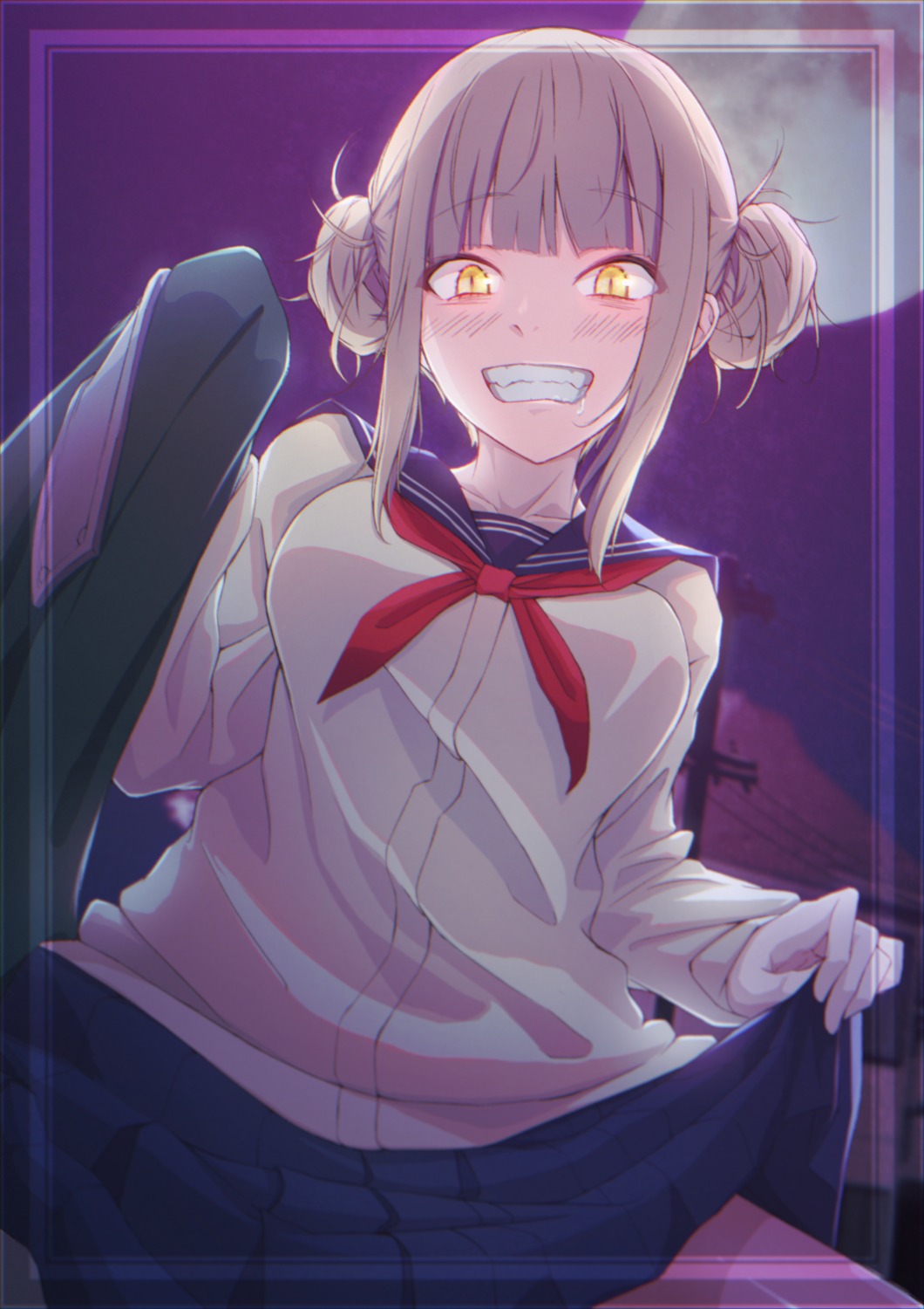 boku_no_hero_academia, seifuku, skirt_lift, sweater, tagme, toga_himiko