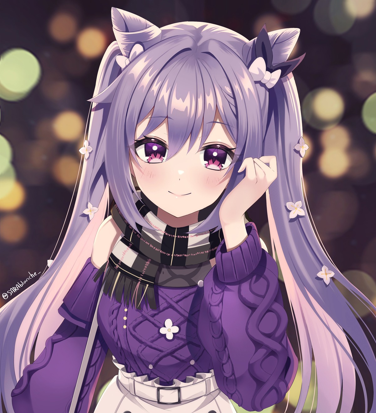 genshin_impact, keqing, sarablanche, sweater