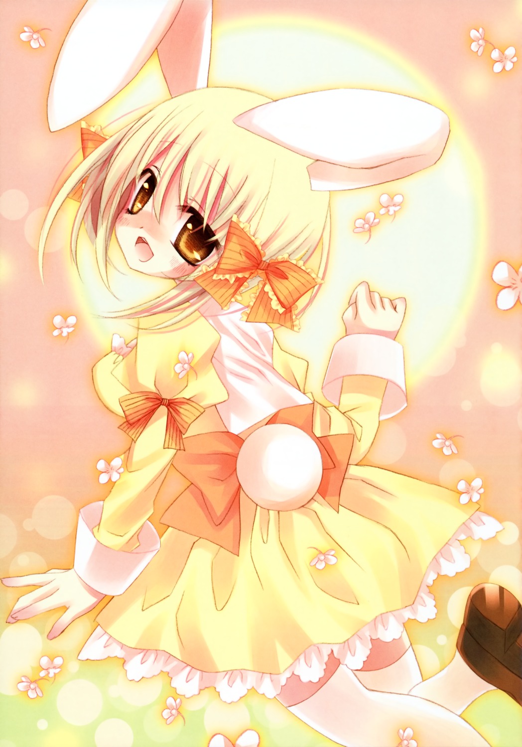 animal_ears, bunny_ears, greenwood, hinayuki_usa, mikan, thighhighs