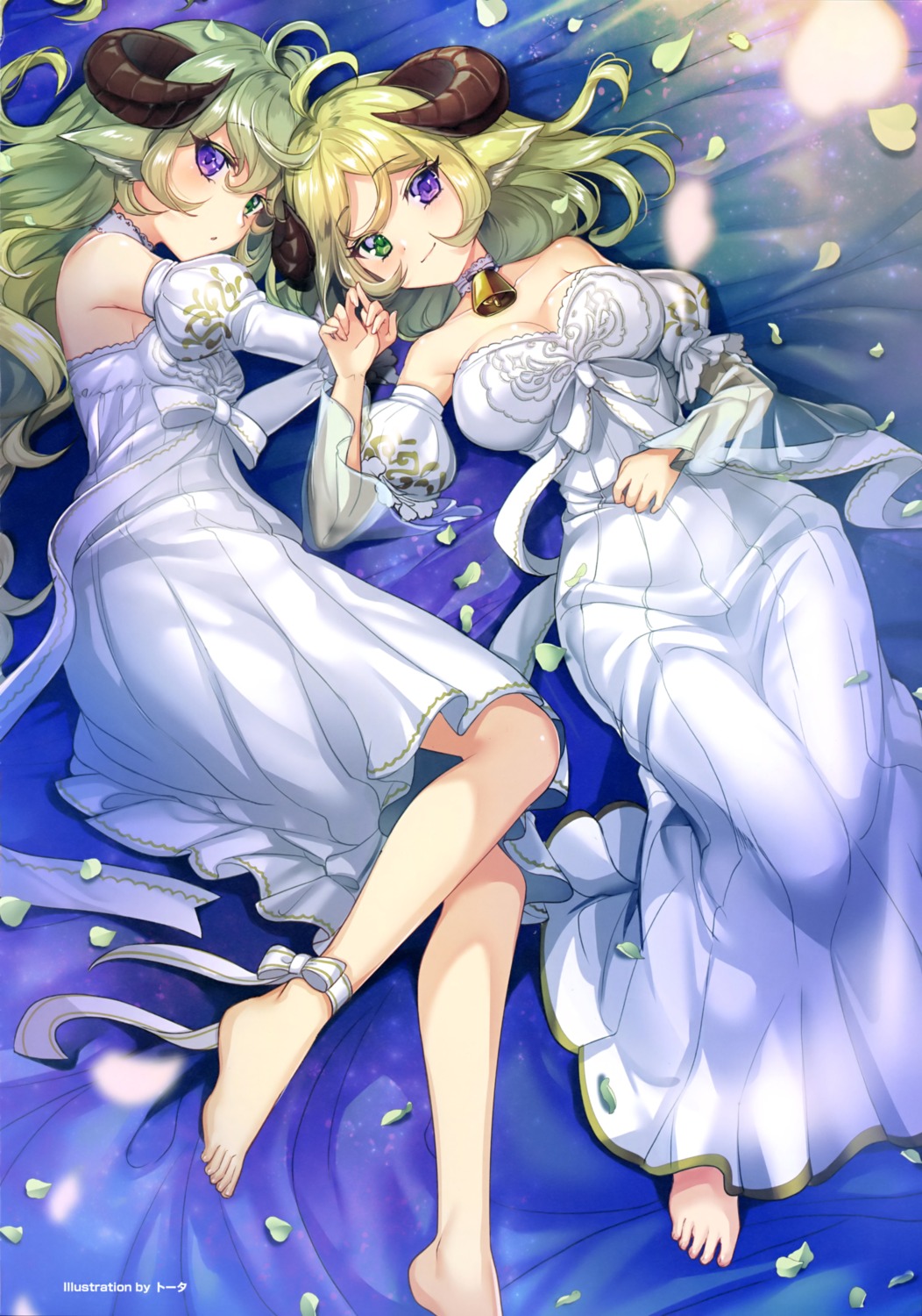dress, horns, tota, wedding_dress