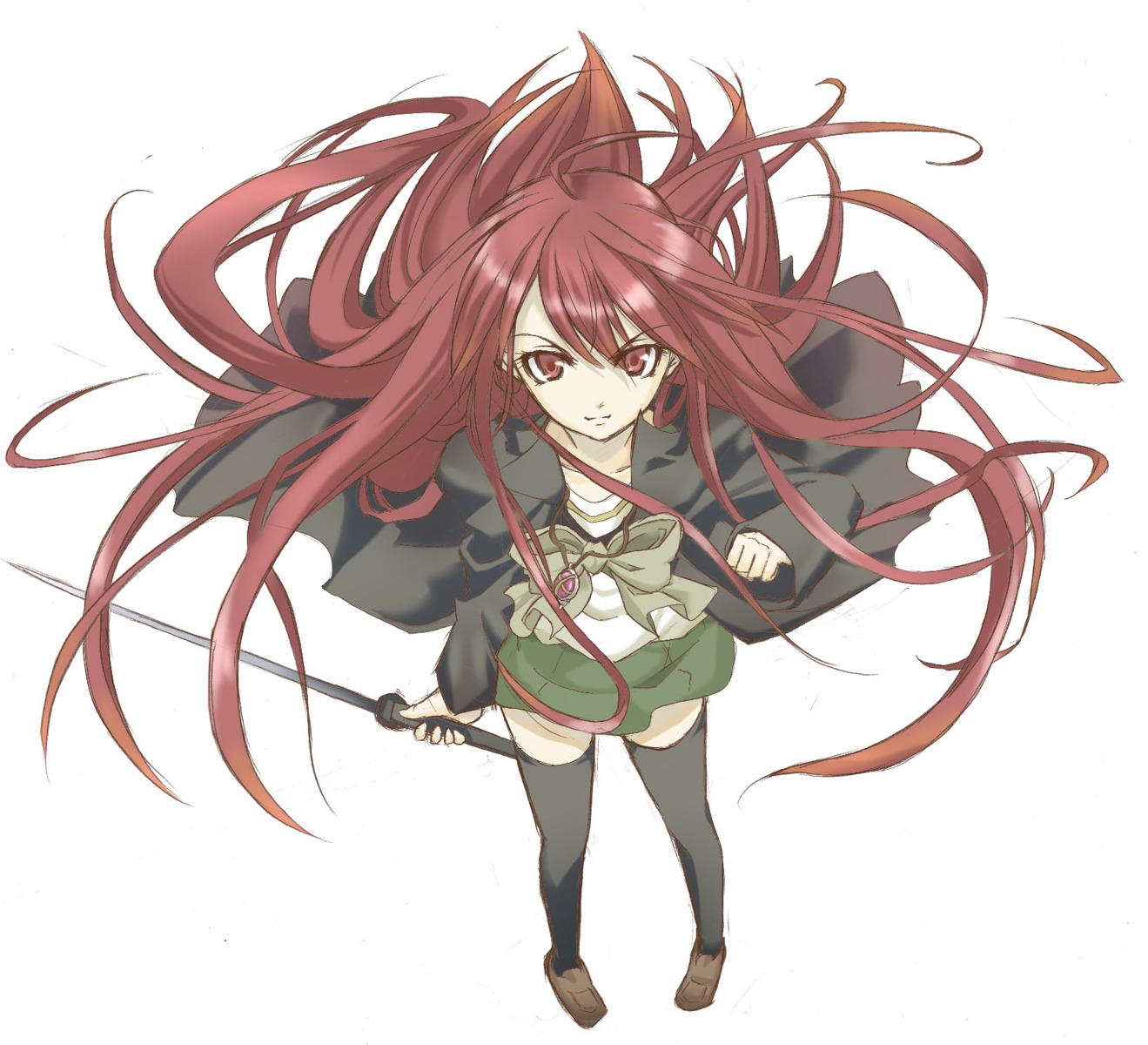 maou, seifuku, shakugan_no_shana, shana, sword, thighhighs