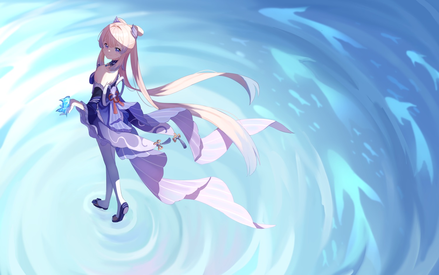 genshin_impact, miyako_draw, sangonomiya_kokomi