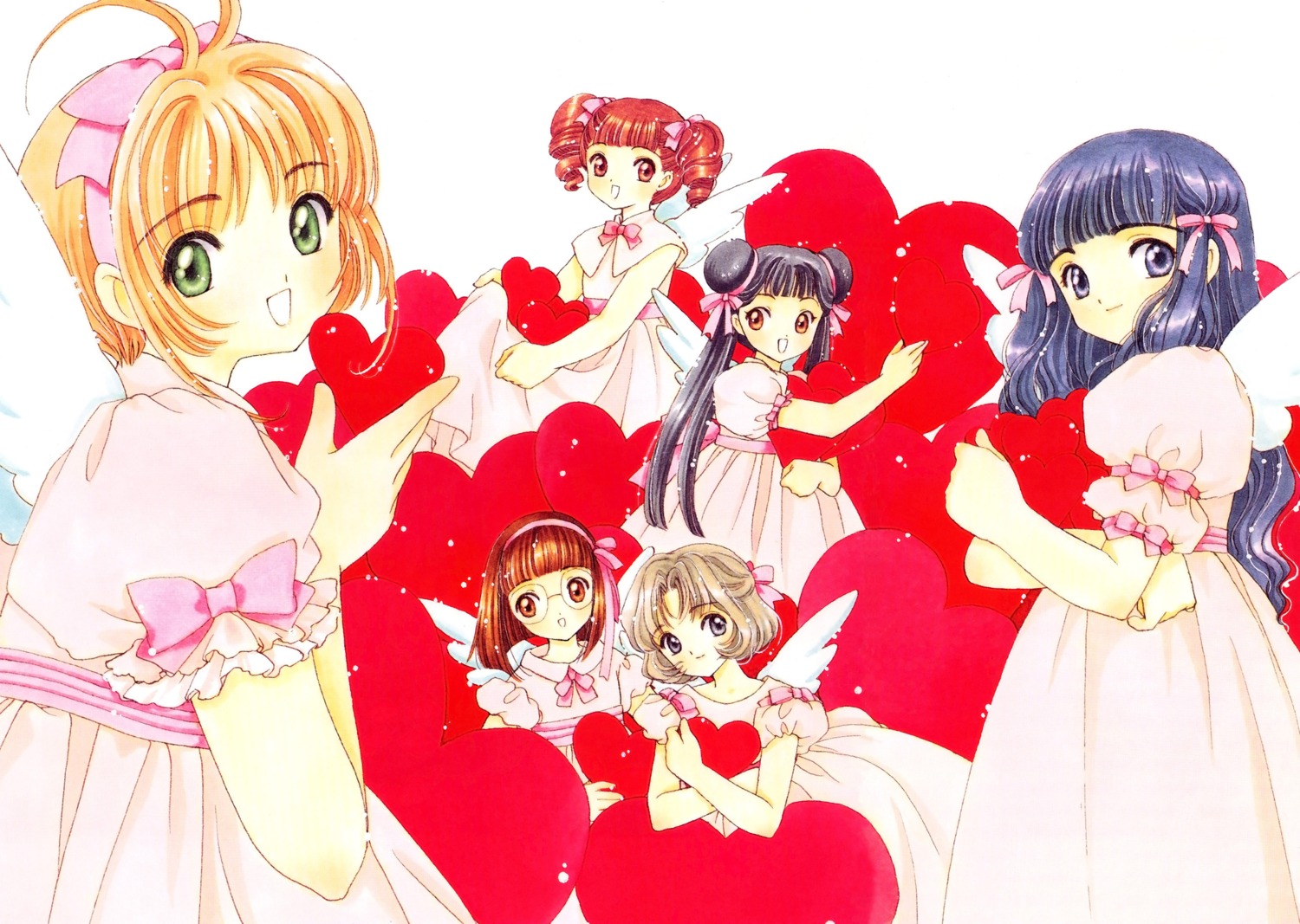 card_captor_sakura, clamp, daidouji_tomoyo, dress, fixed, kinomoto_sakura, li_meiling, mihara_chiharu