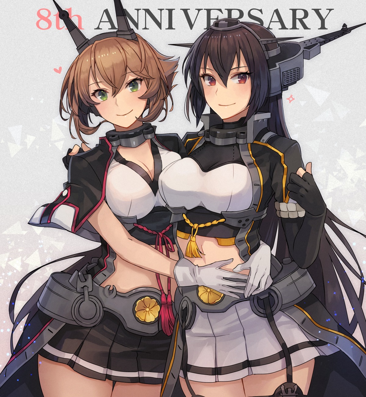 cleavage, kantai_collection, kasumi_(skchkko), mutsu_(kancolle), nagato_(kancolle)