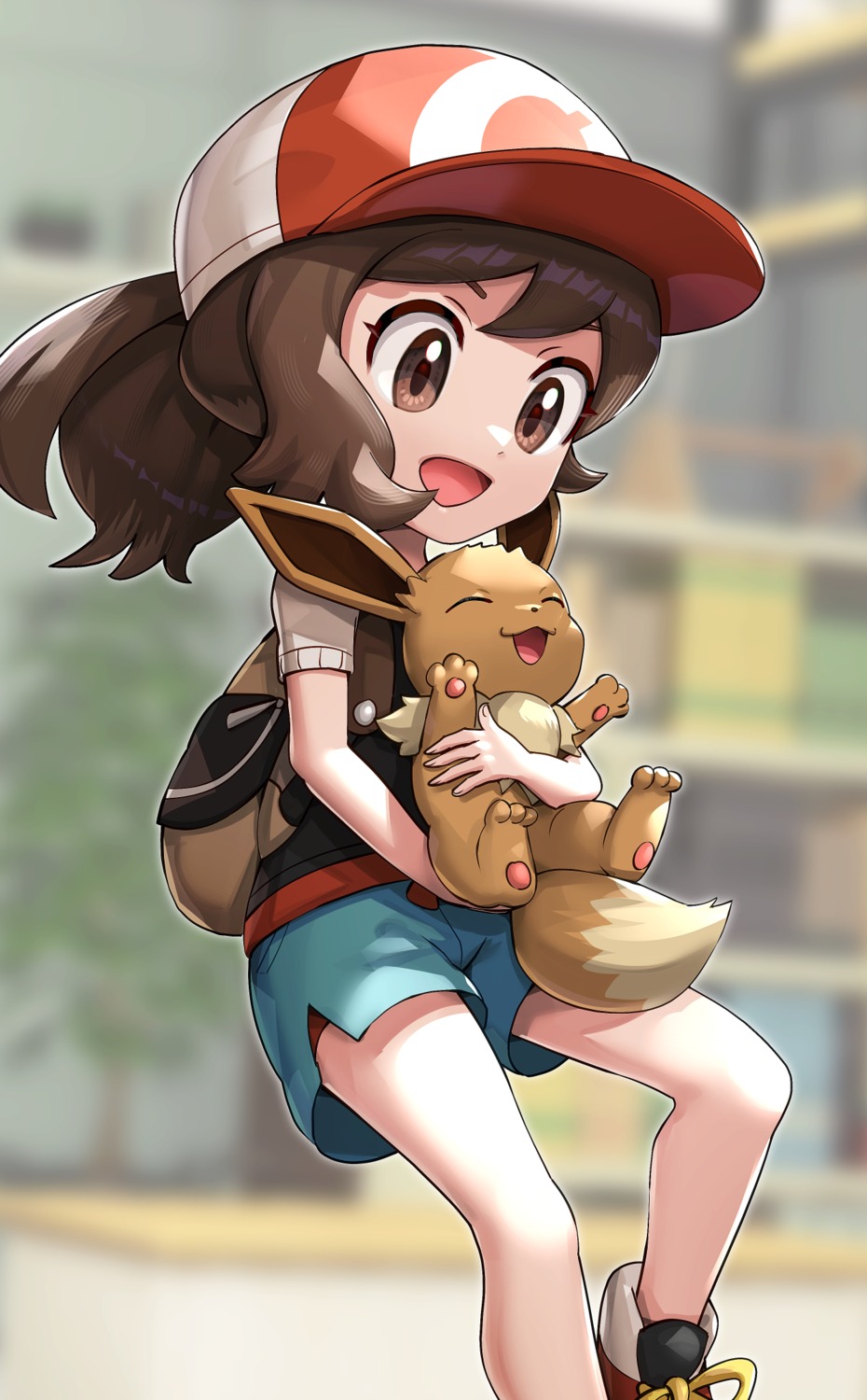 ayumi_(pokemon), chibi, eevee, gonzarez, pokemon