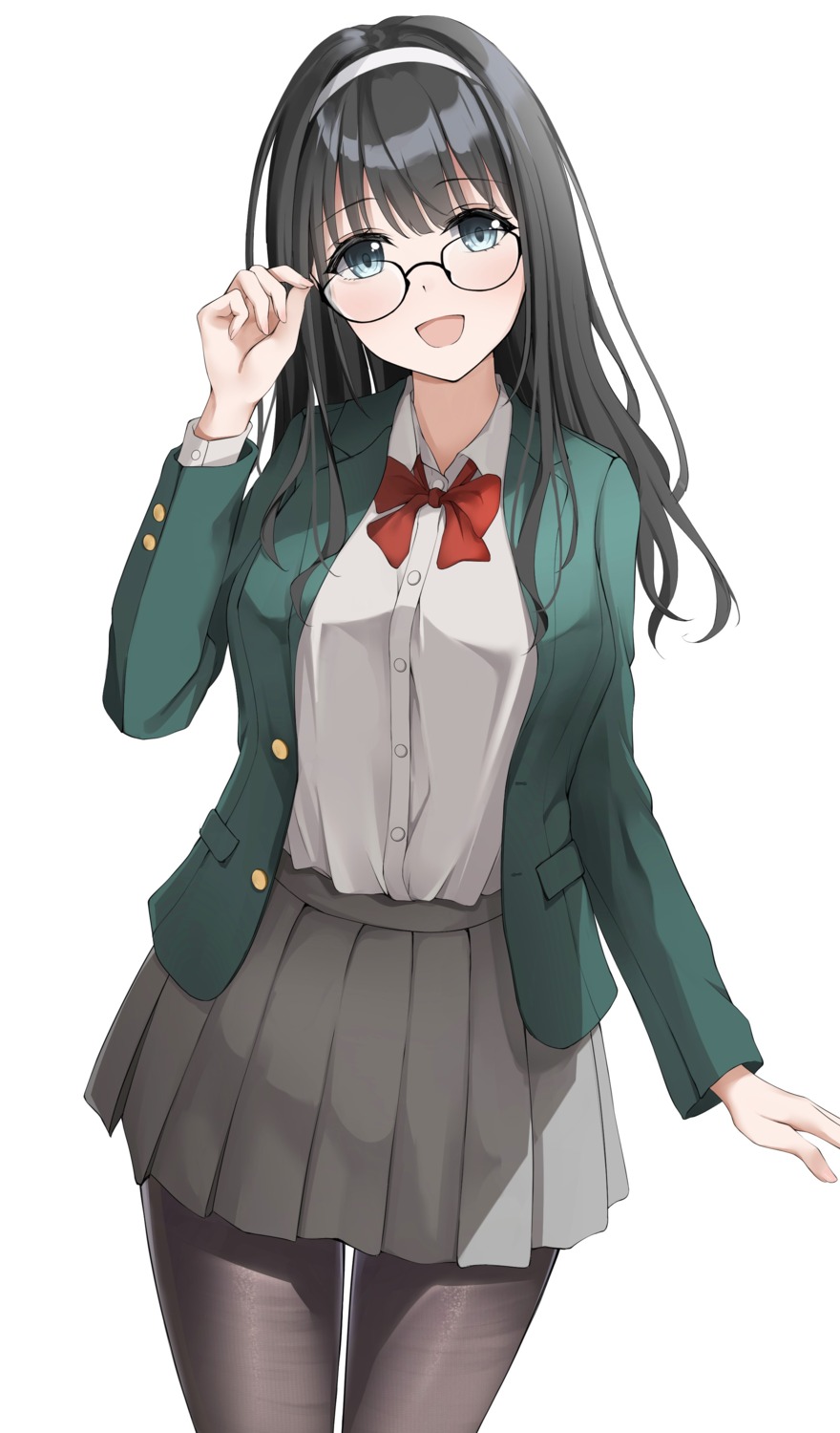 megane, pantyhose, seifuku, yuro