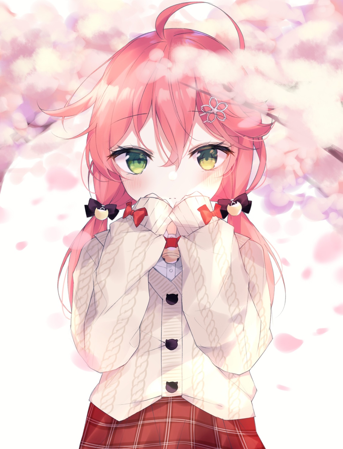 hololive, sakura_miko, seifuku, shigureszku, sweater