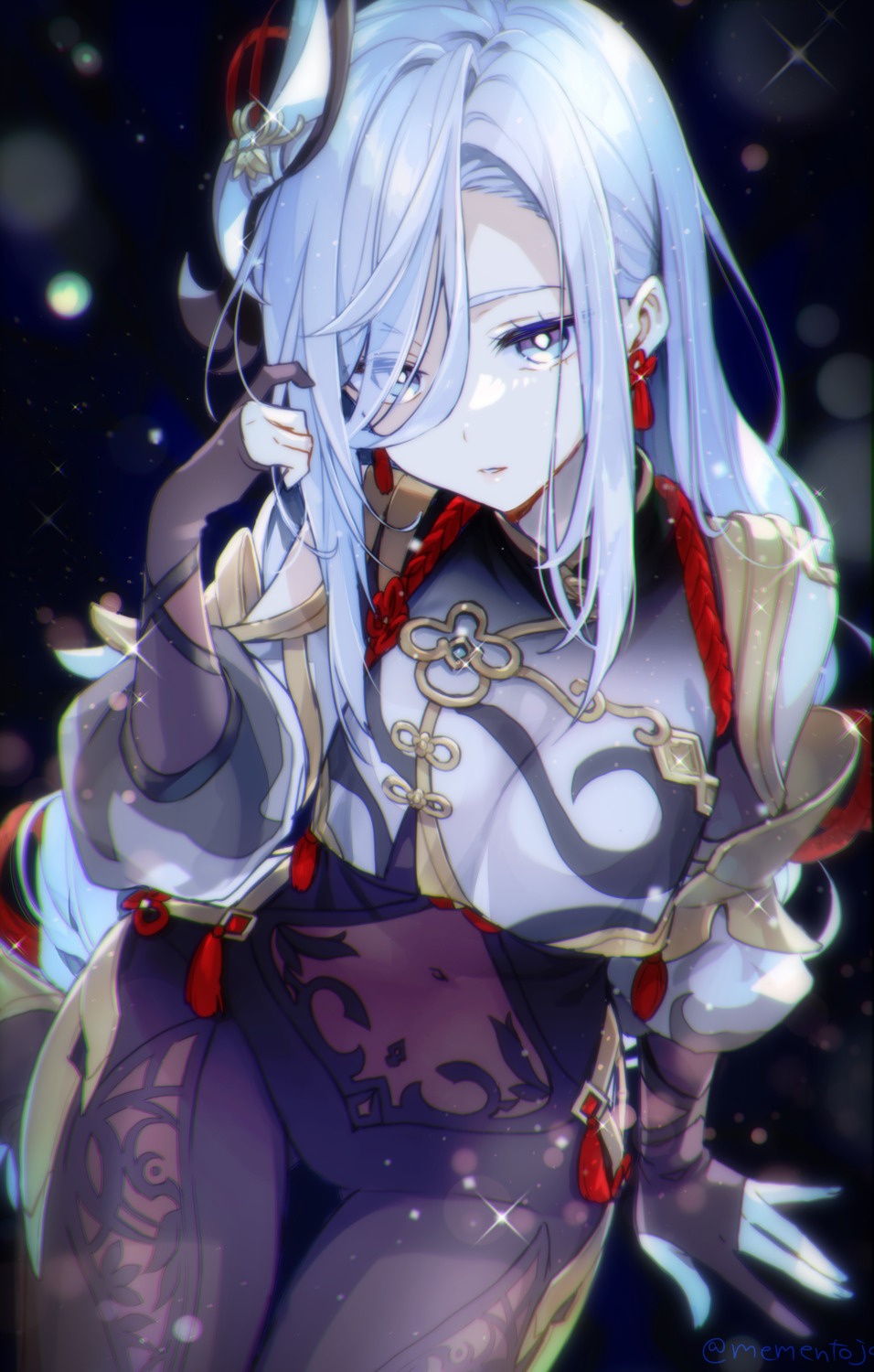 armor, asian_clothes, bodysuit, genshin_impact, memeno, shenhe